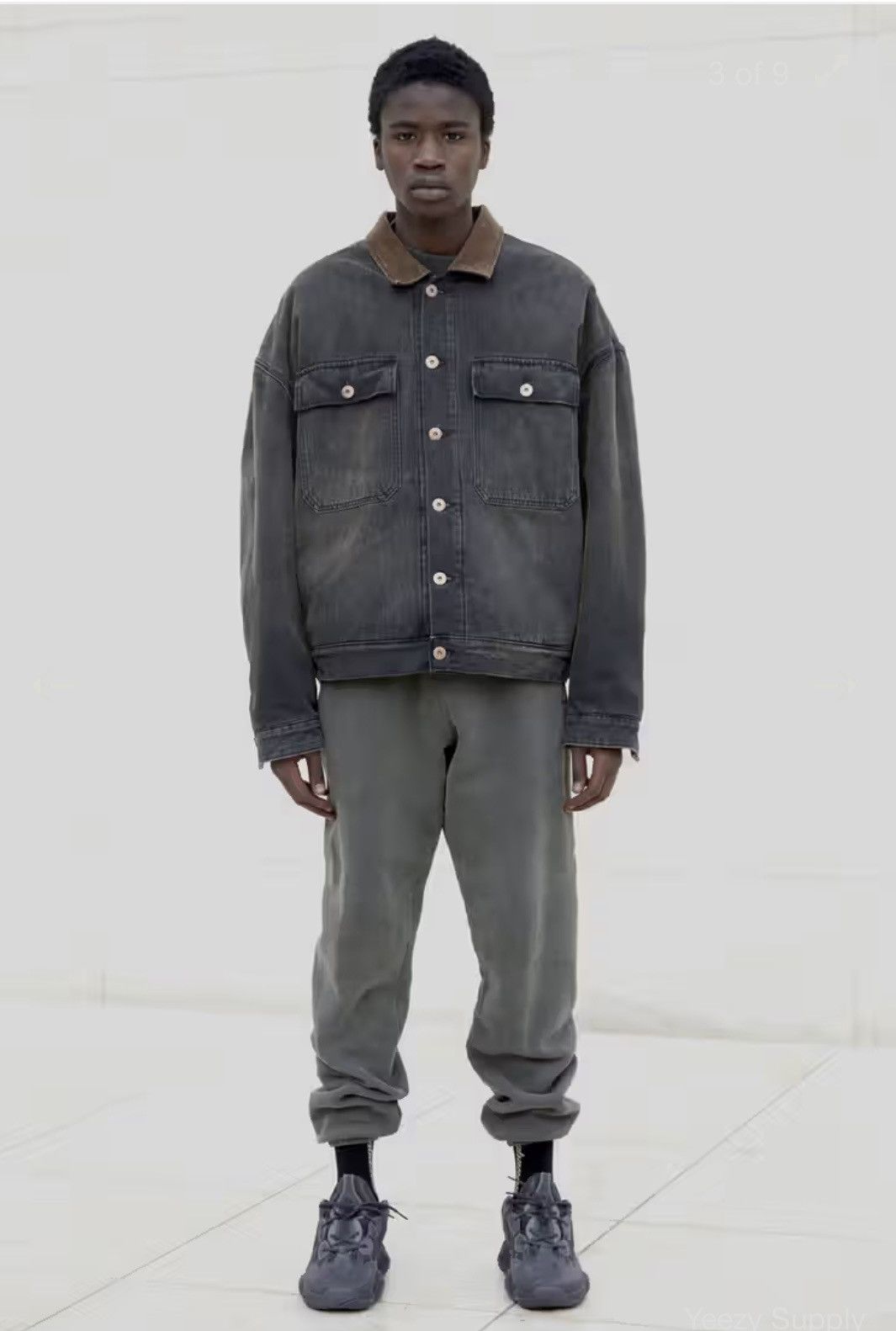 Yeezy Season 6 Faded Denim Work Jacket Size US S / EU 44-46 / 1 - 1 Thumbnail