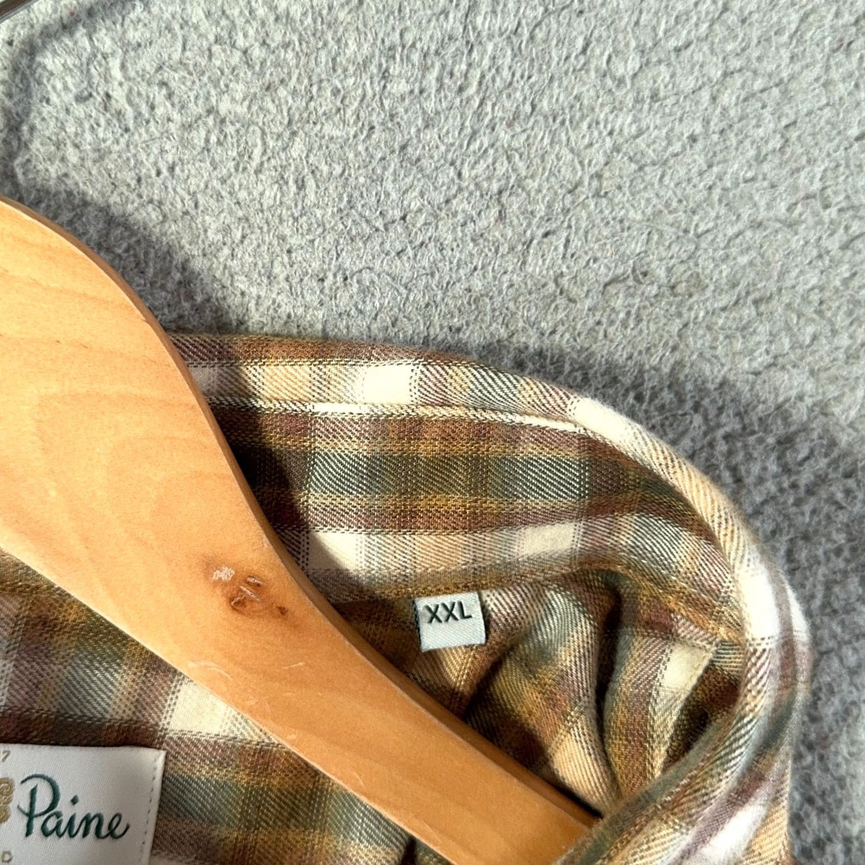 Vintage Alan Paine Flannel Shirt Mens 2XL Brown Plaid Long Sleeve Button-Up Cotton Shirt Size US XXL / EU 58 / 5 - 5 Thumbnail