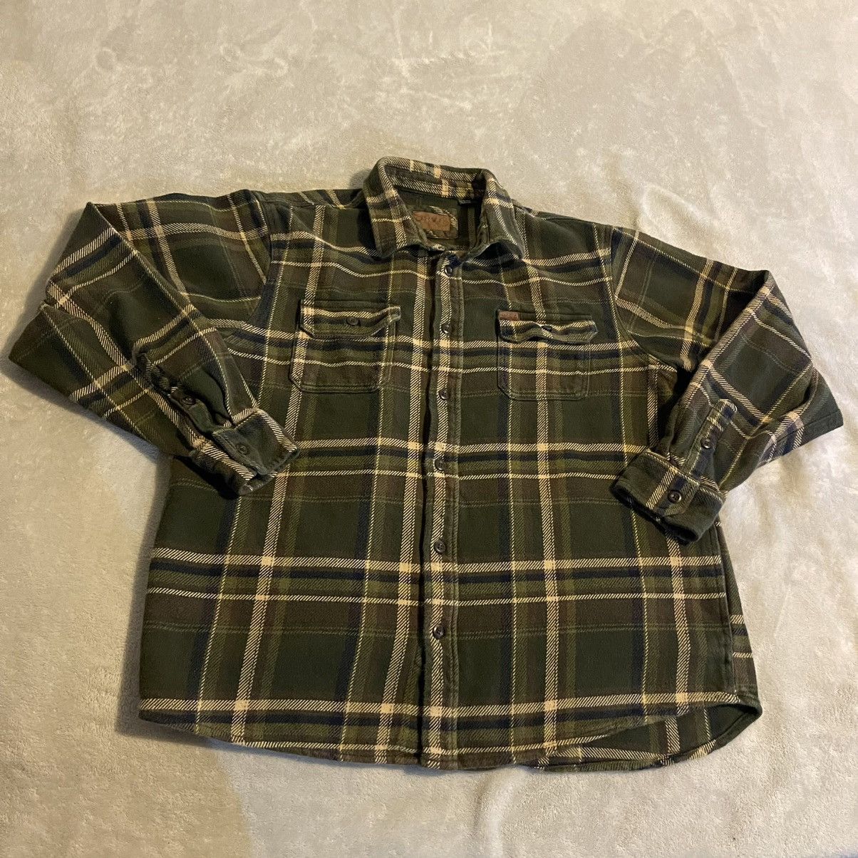 Orvis Orvis Shirt Men XL Green Lumberjack Thick Flannel Plaid Size US XL / EU 56 / 4 - 1 Thumbnail