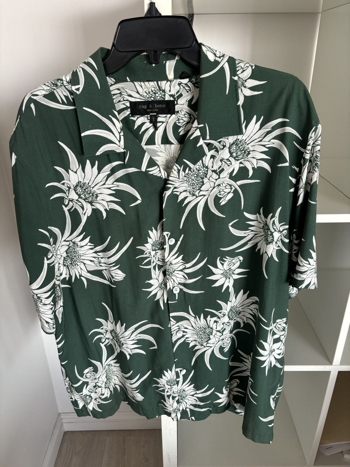 Rag & Bone Deep Green Rag & Bone Camp shirt $265 retail Size US L / EU 52-54 / 3 - 3 Thumbnail