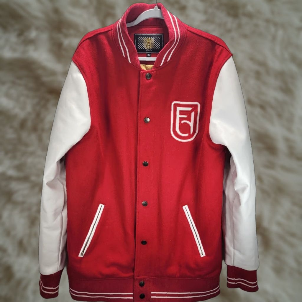 Vintage FDGear Ballers Club Varsity Competition Prize Winner Jacket Streetwear Red XL Mens Slim? Size US XL / EU 56 / 4 - 1 Thumbnail