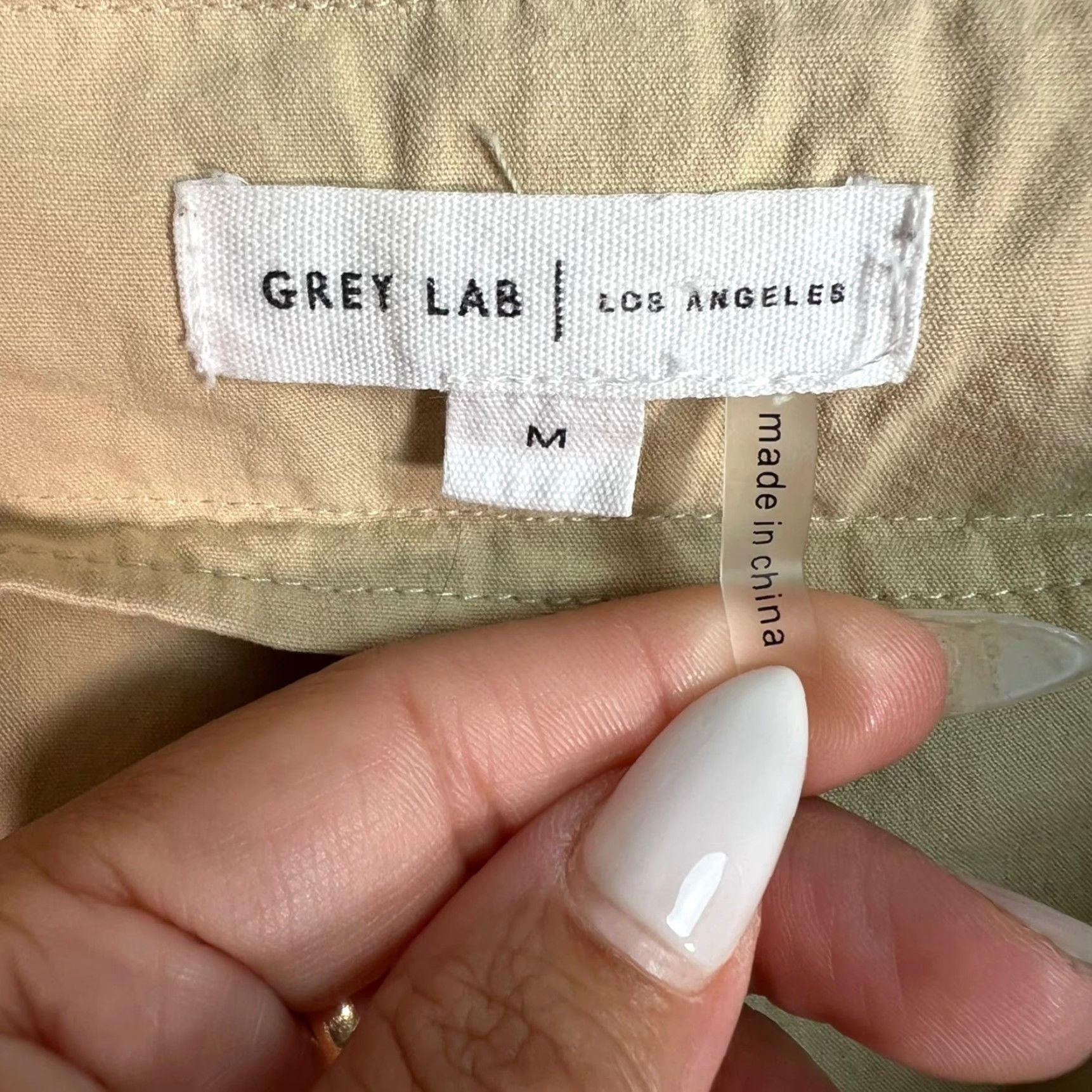 Vintage VINTAGE Grey Lab Pants Cargo High-Waisted Paperbag Belted Elastic Cuffs Women M Beige Gray Lab Adult Medium Size 32" / US 10 / IT 46 - 3 Thumbnail