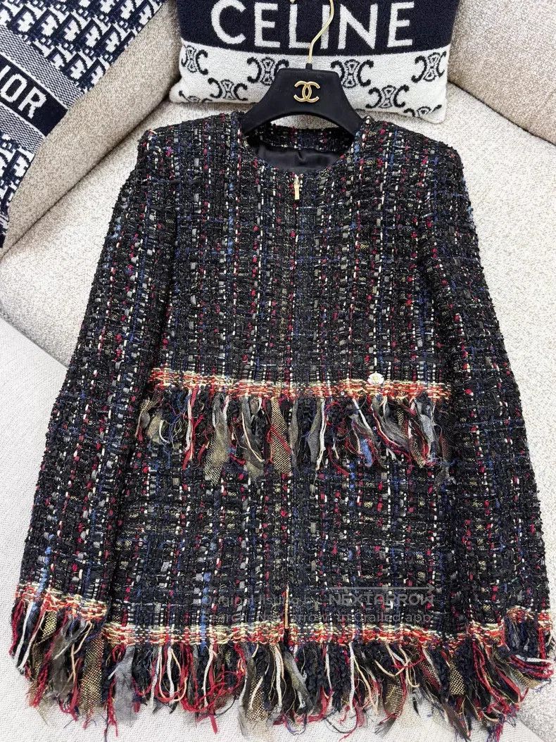 Chanel Chanel Black and gold mixed color checkered tassel woven z Size XXS / US 00 / IT 34 - 4 Thumbnail