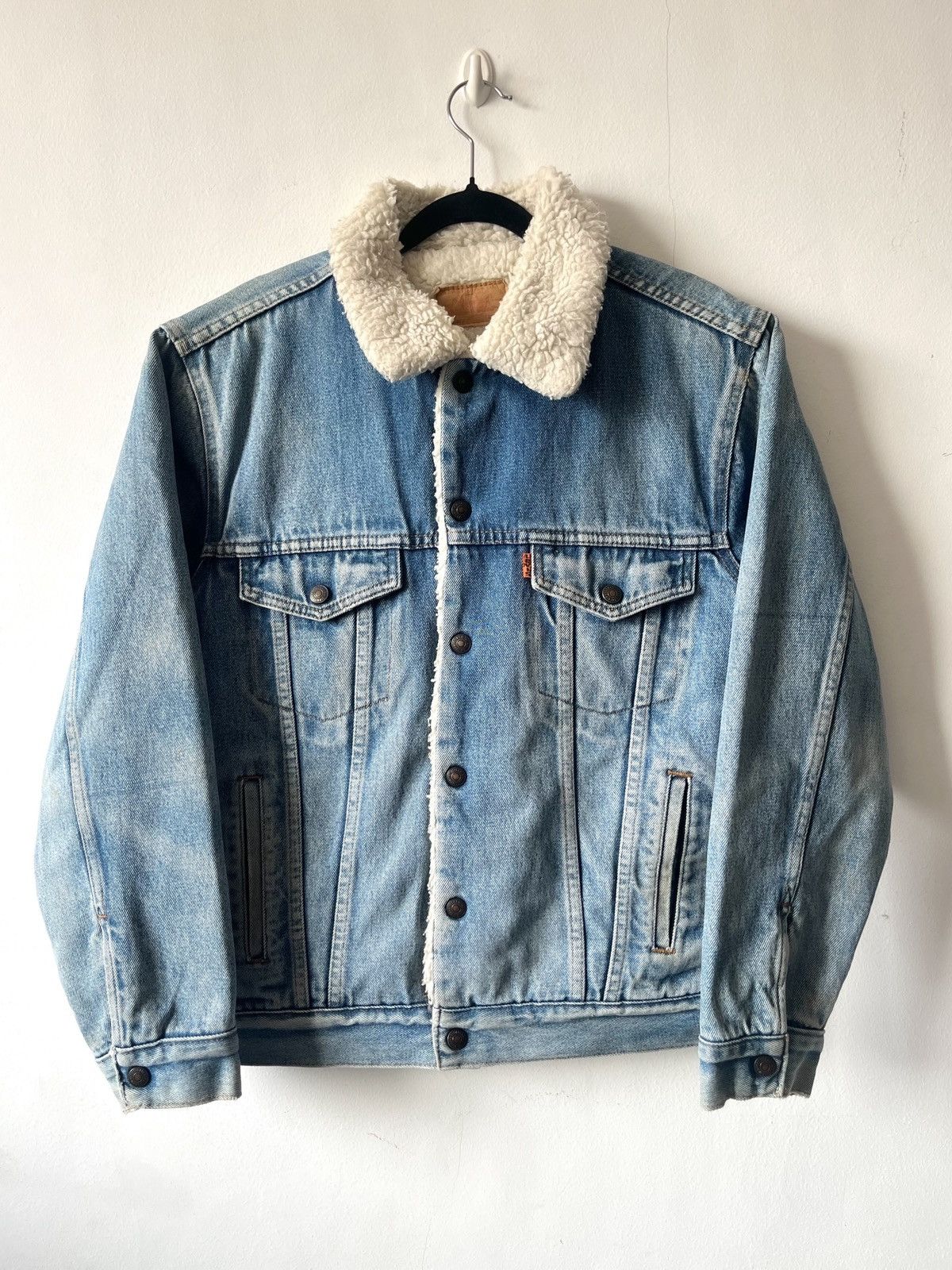 Levi's 80s Levi’s Sherpa Trucker Denim Jacket Size US M / EU 48-50 / 2 - 1 Thumbnail