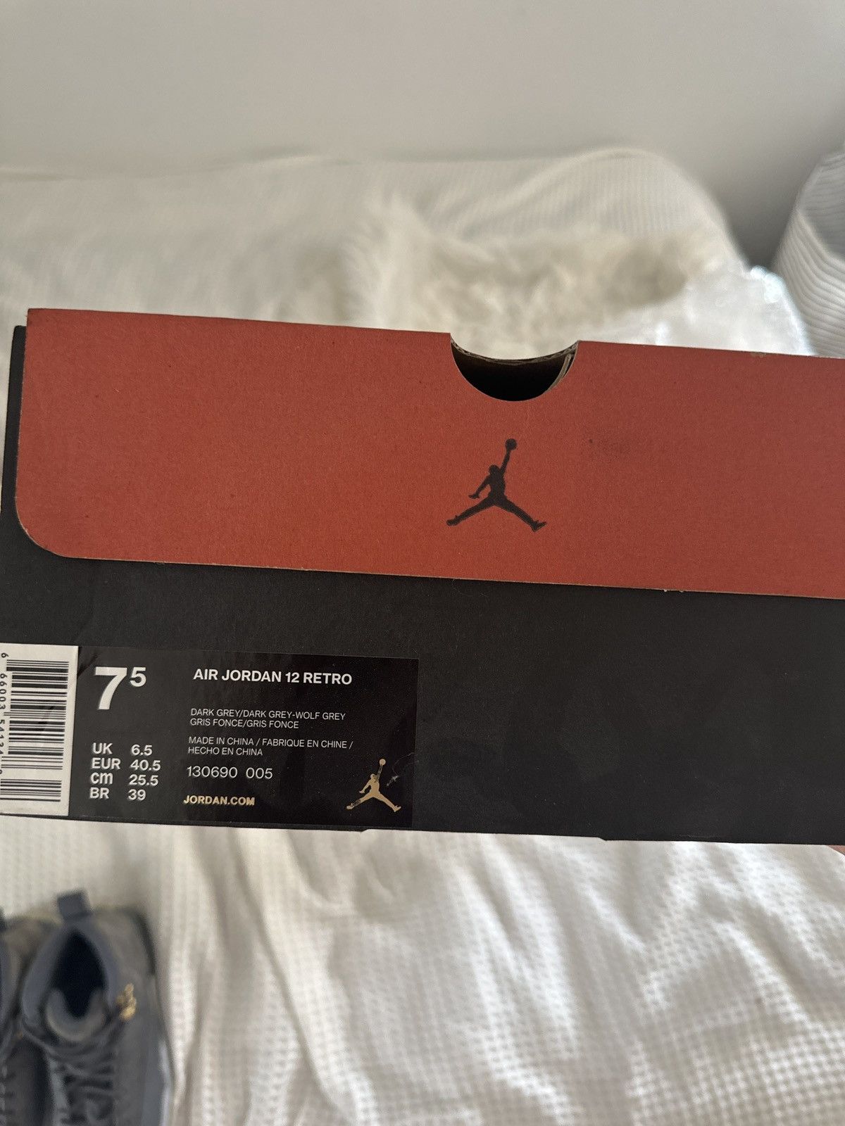 Jordan Brand Air Jordan 12 Retro Dark Grey 2017 Size US 7.5 / EU 40-41 - 9 Thumbnail