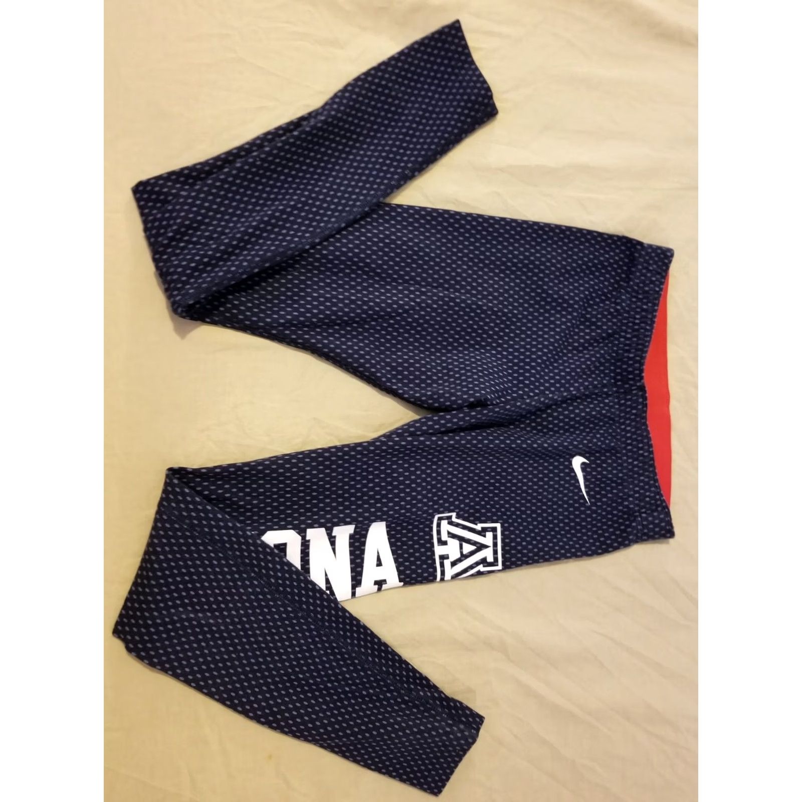 Nike Nike Womens Arizona Wildcats Pants S Small Navy Blue Athletic Leggings Size 28" / US 6 / IT 42 - 3 Thumbnail