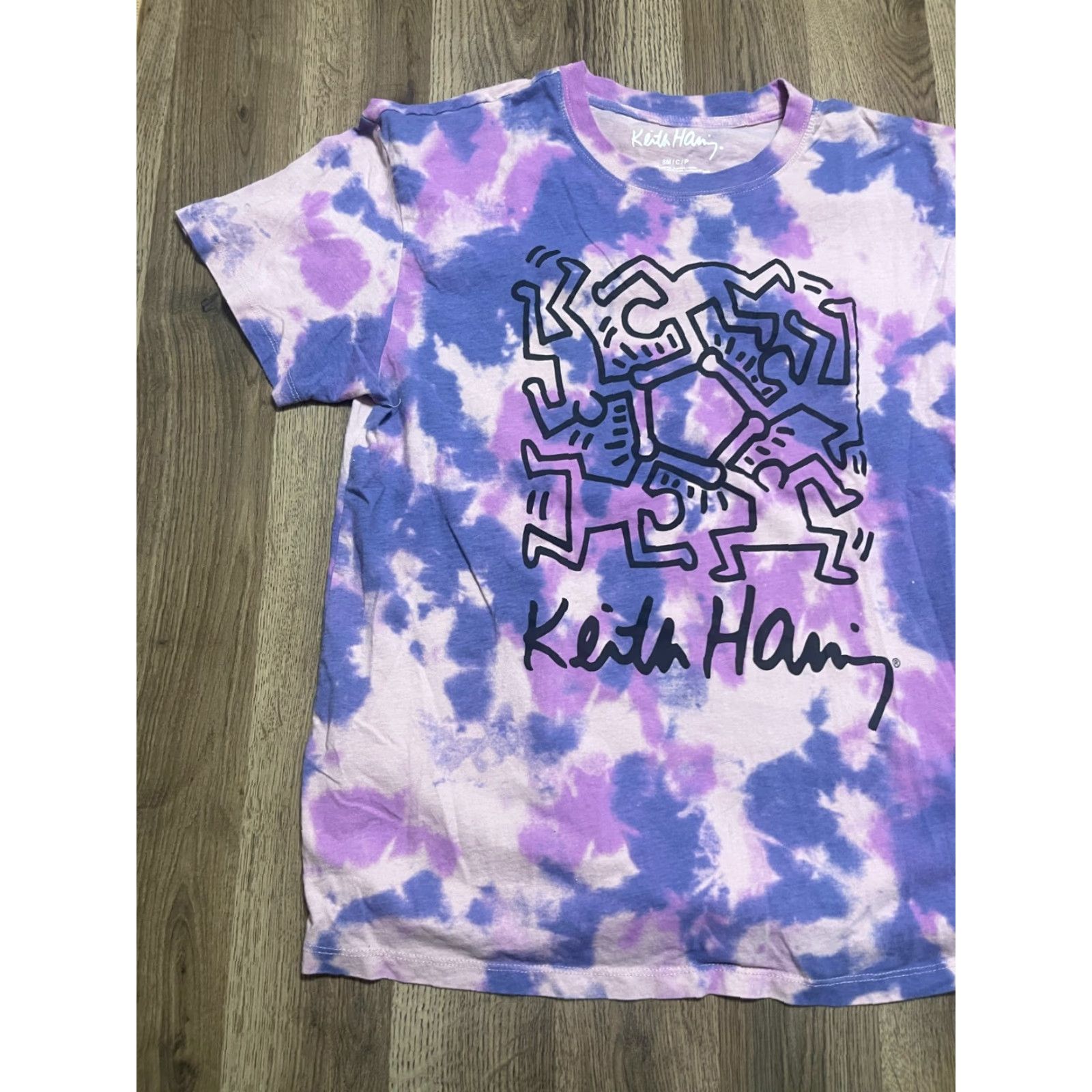 Pinko Keith Ham Shirt Women’s Size Small T-Shirt, Round Neck, Short Sleeve, Tie Dye, Purple Pink, Casual, Regular Fit, MY Size S / US 4 / IT 40 - 3 Thumbnail