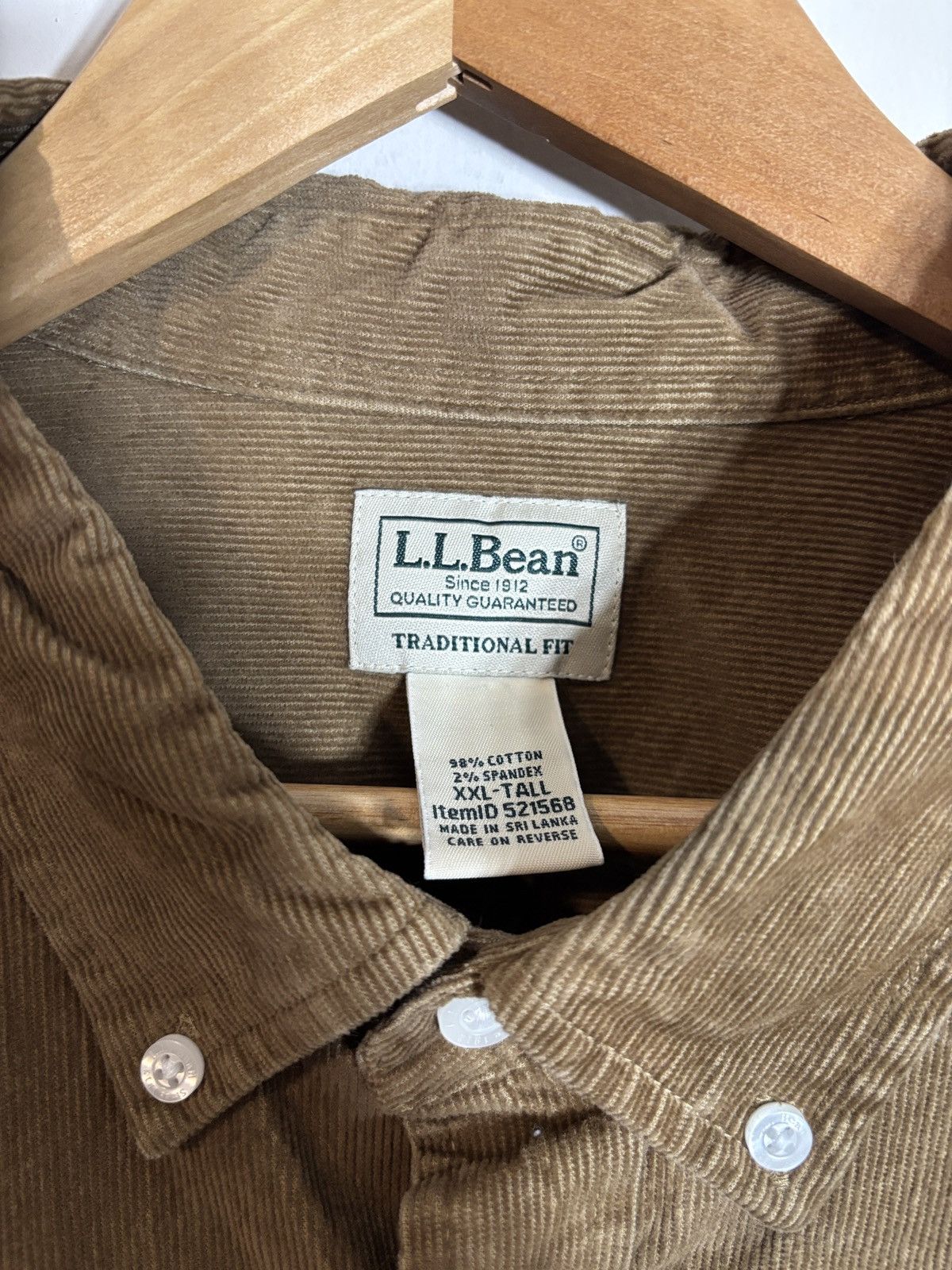 L.L. Bean L.L. Bean Corduroy Button Down Shirt Traditional Fit XXL Size US XXL / EU 58 / 5 - 3 Thumbnail