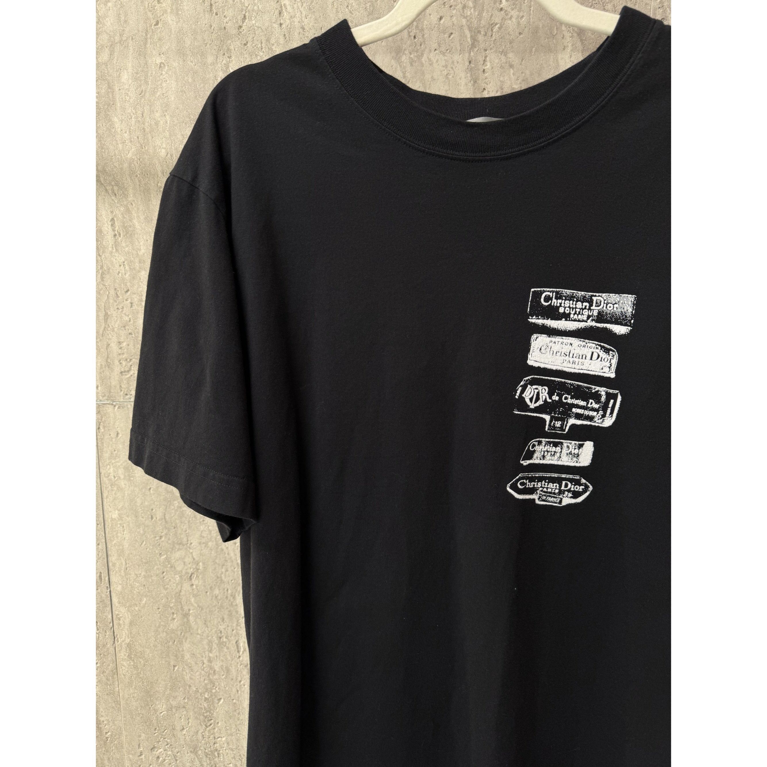 Dior Christian Dior Black Graphic Printed Cotton T-Shirt XL Made Size XL / US 12-14 / IT 48-50 - 10 Thumbnail
