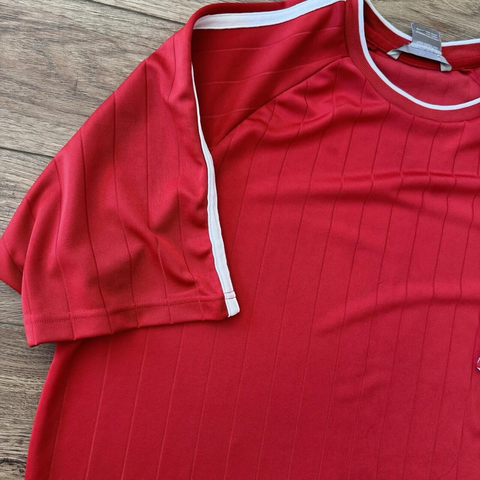 Nike Vintage Y2K Nike Red Active Shirt Silver Tag Size L Soccer Size US L / EU 52-54 / 3 - 2 Thumbnail