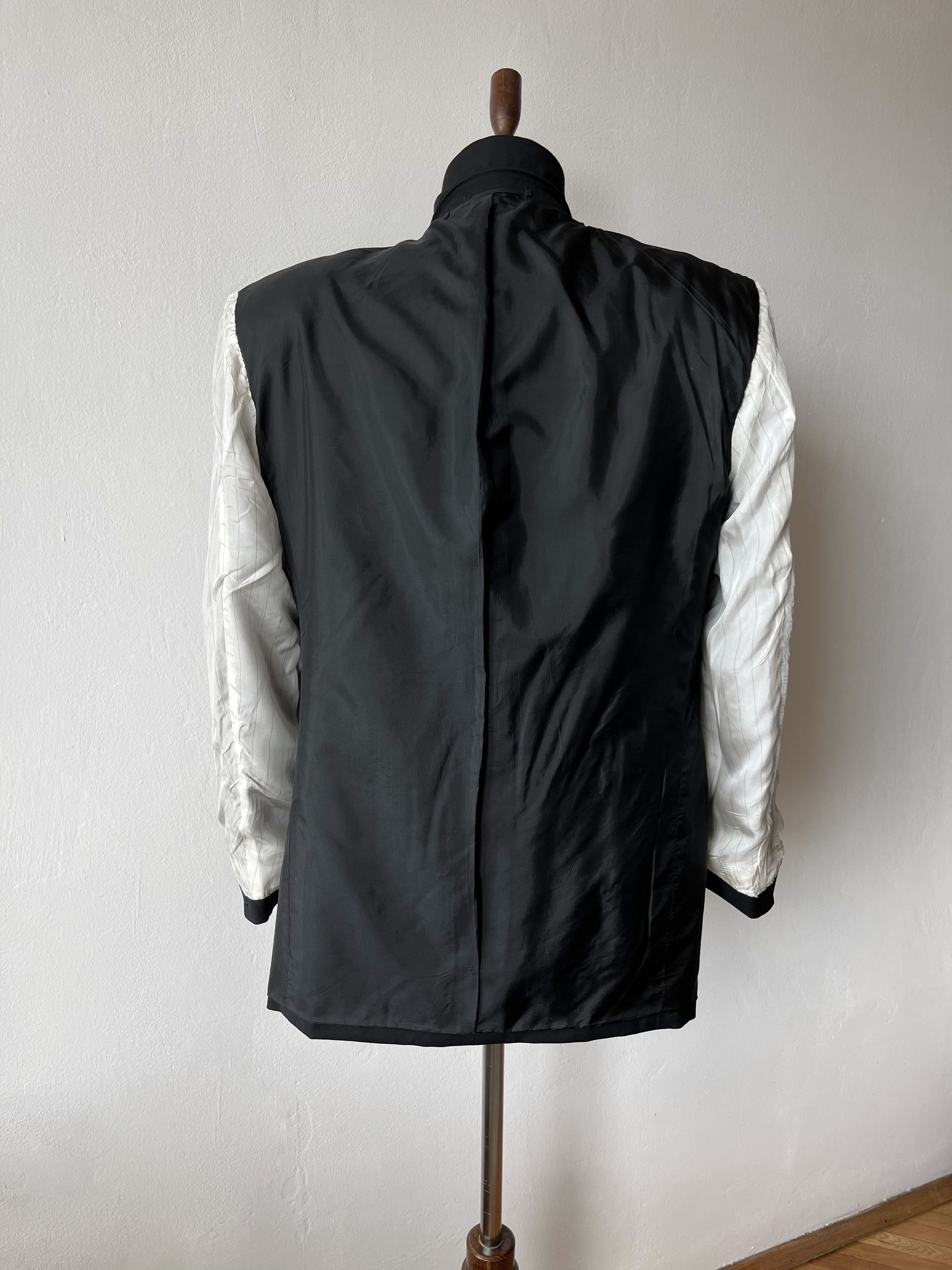 Vintage Men's Double Breasted Satin Peak Lapels Tuxedo Blazer Size 42L - 8 Thumbnail