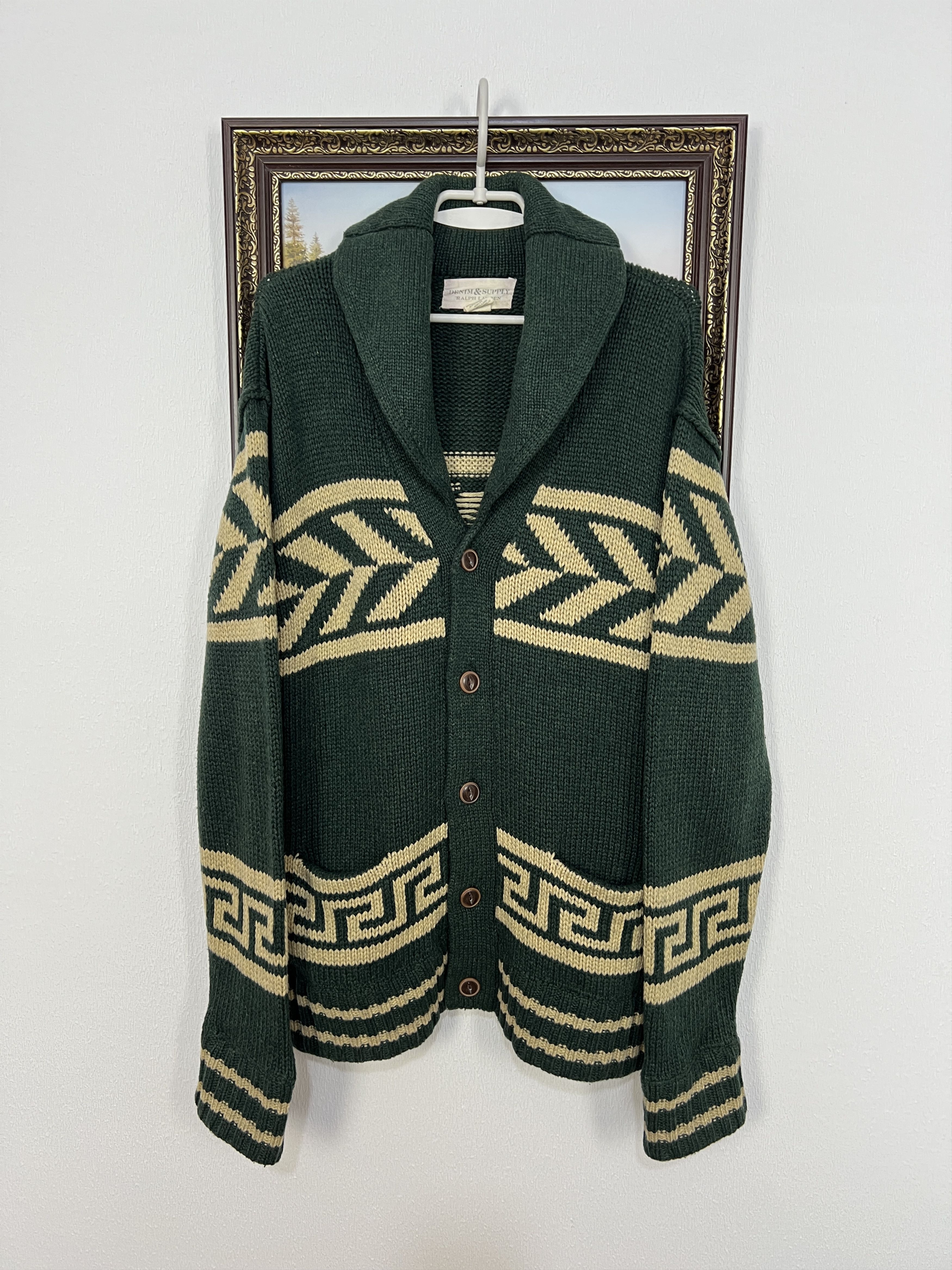 Ralph Lauren Denim&Supply Ralph Lauren Aztec Vintage Knitted Cardigan Size US L / EU 52-54 / 3 - 1 Thumbnail
