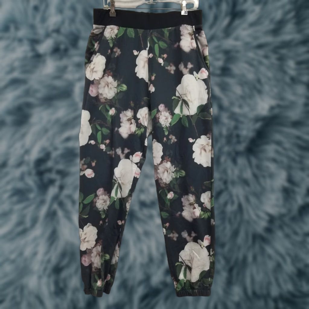 Victoria's Secret Victoria Sport Jogger Pants Women Large Multicolor Pockets Floral Waist Band Tapered Inseam 26 in Regular Size 36" / US 14 / IT 50 - 1 Thumbnail