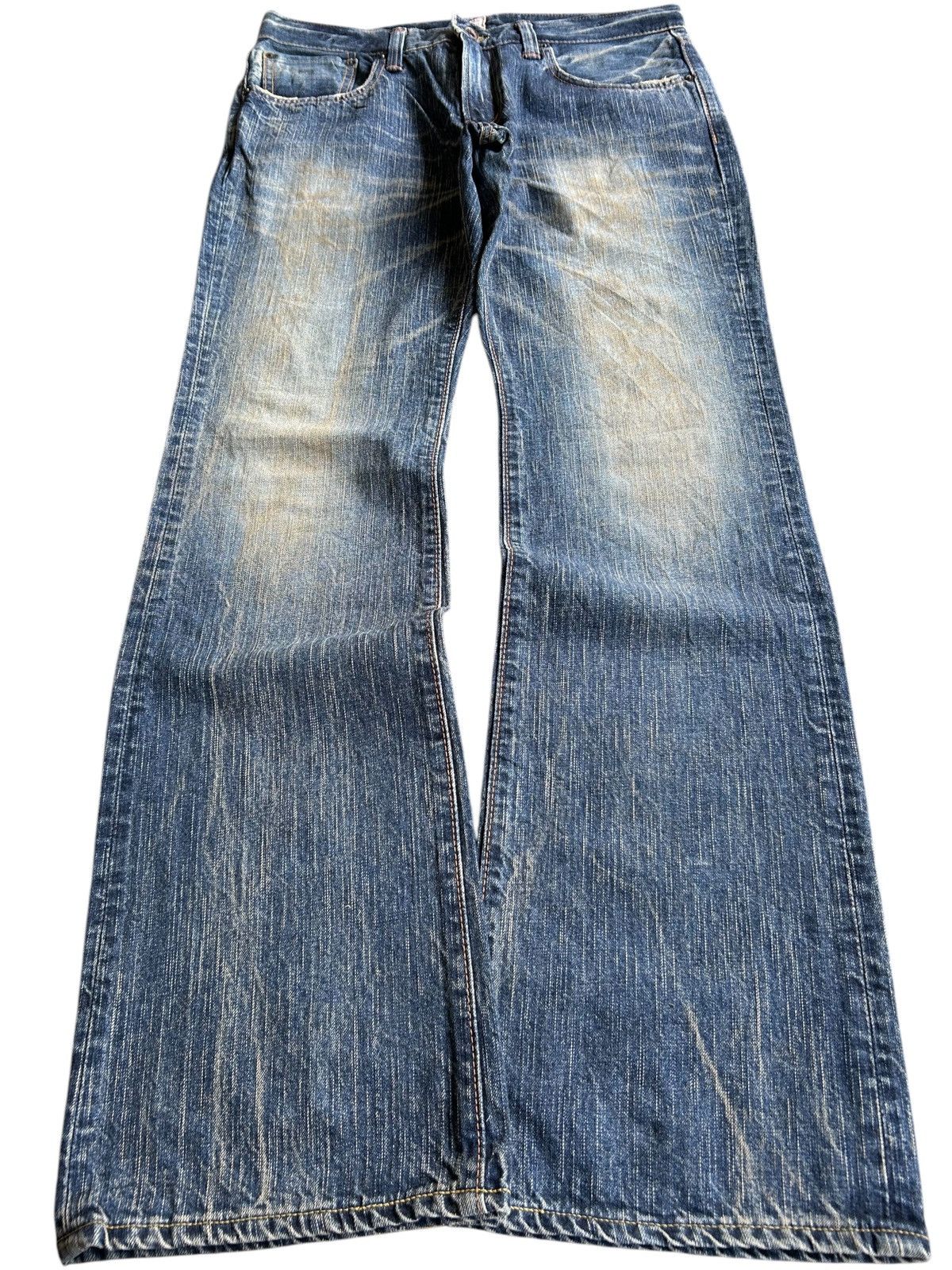 Kapital Flare Rusty Edwin Made Japan Faded Denim Jeans Size US 33 - 1 Thumbnail