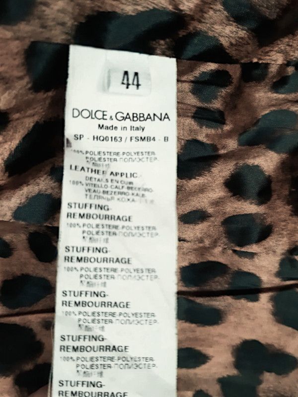 Dolce & Gabbana Dolce Gabbana Leopard Print Padded Bomber Jacket, Mid-2000s Size US S / EU 44-46 / 1 - 5 Thumbnail