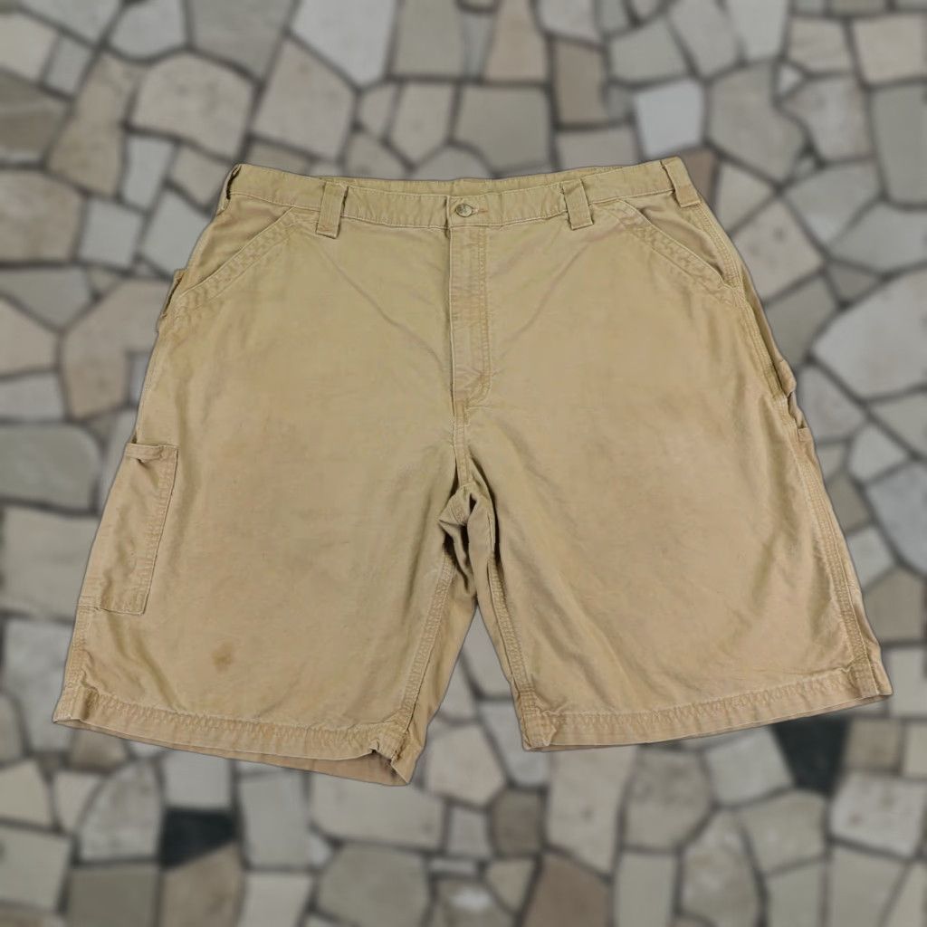 Carhartt VINTAGE Carhartt Cargo Shorts Men 40 Khaki Brown Canvas Work Utility Outdoor Size US 40 / EU 56 - 1 Thumbnail