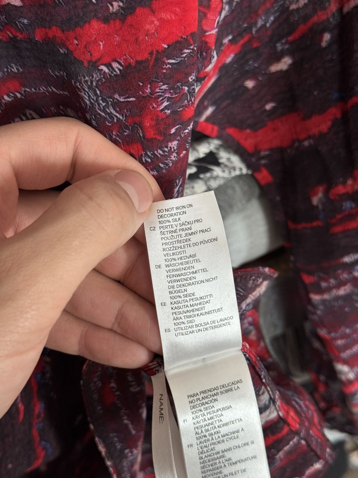 Isabel Marant Isabel Marant Pour For H&M Multi Colour 100% Silk Blouse Top Size S / US 4 / IT 40 - 6 Thumbnail