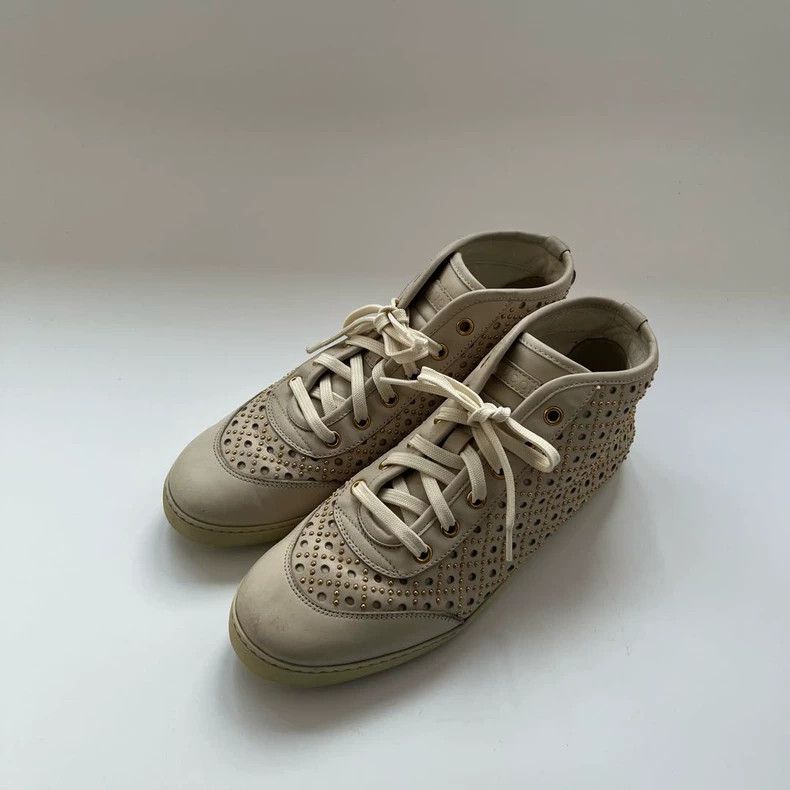 Gucci Gucci Perforated Leather High-Top Sneakers - dmc Size US 7.5 / EU 40-41 - 1 Thumbnail