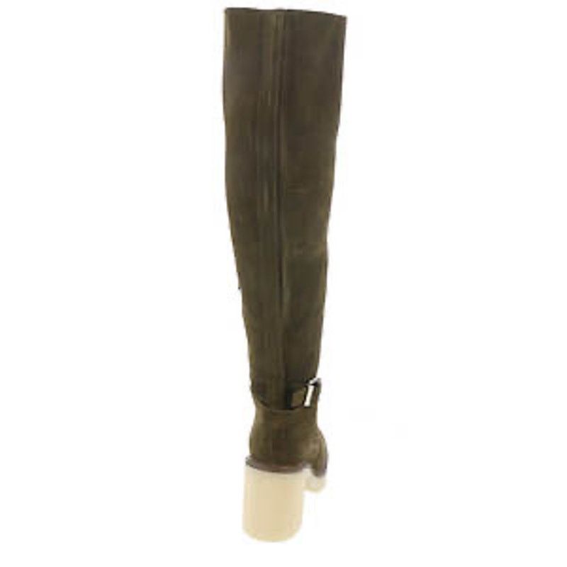Free People Over The Knee High Rinsed Olive Green Buckle Detail Boot 6.5 Size US 6.5 / IT 36.5 - 2 Thumbnail