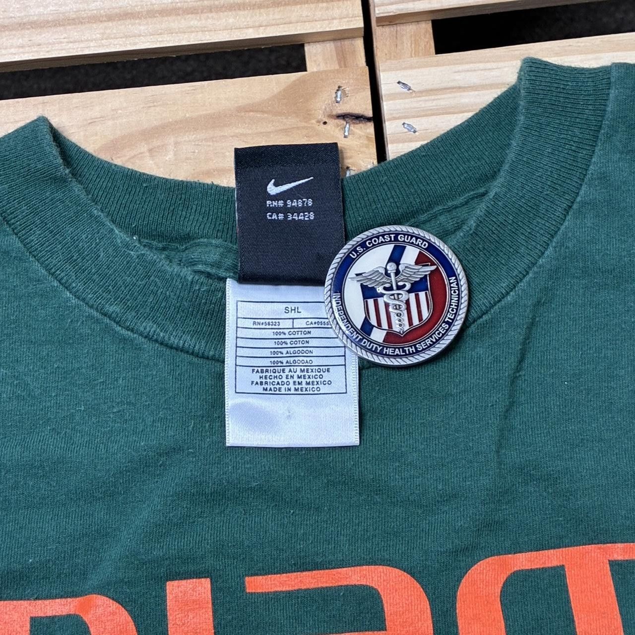 Nike Vintage University of Miami Green College Tee Size XL Size US XL / EU 56 / 4 - 4 Thumbnail