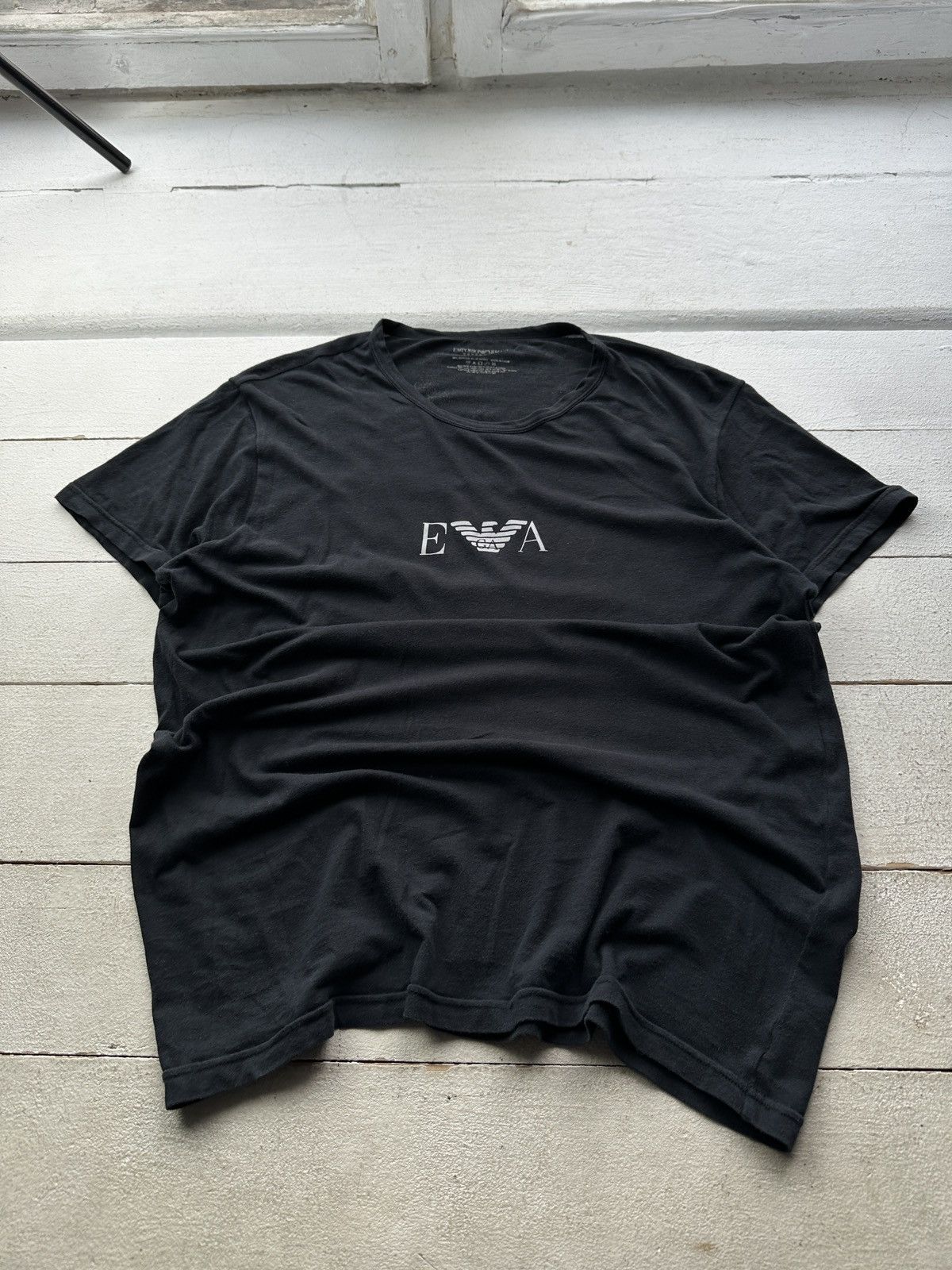Emporio Armani 🚨Y2K Big Logo EMPORIO ARMANI T-shirt Avant Garde Size US L / EU 52-54 / 3 - 1 Thumbnail
