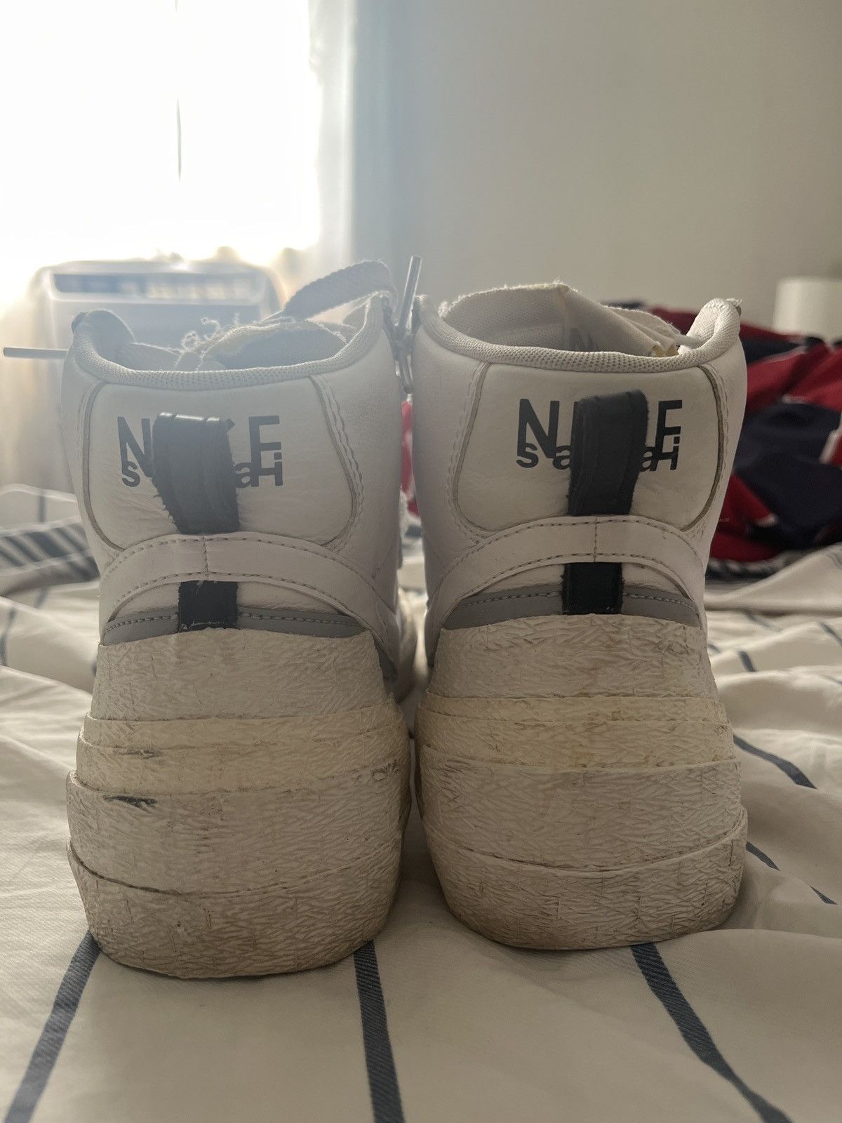 Nike × Sacai Sacaj x Blazer mid White Gray Size US 10.5 / EU 43-44 - 3 Thumbnail
