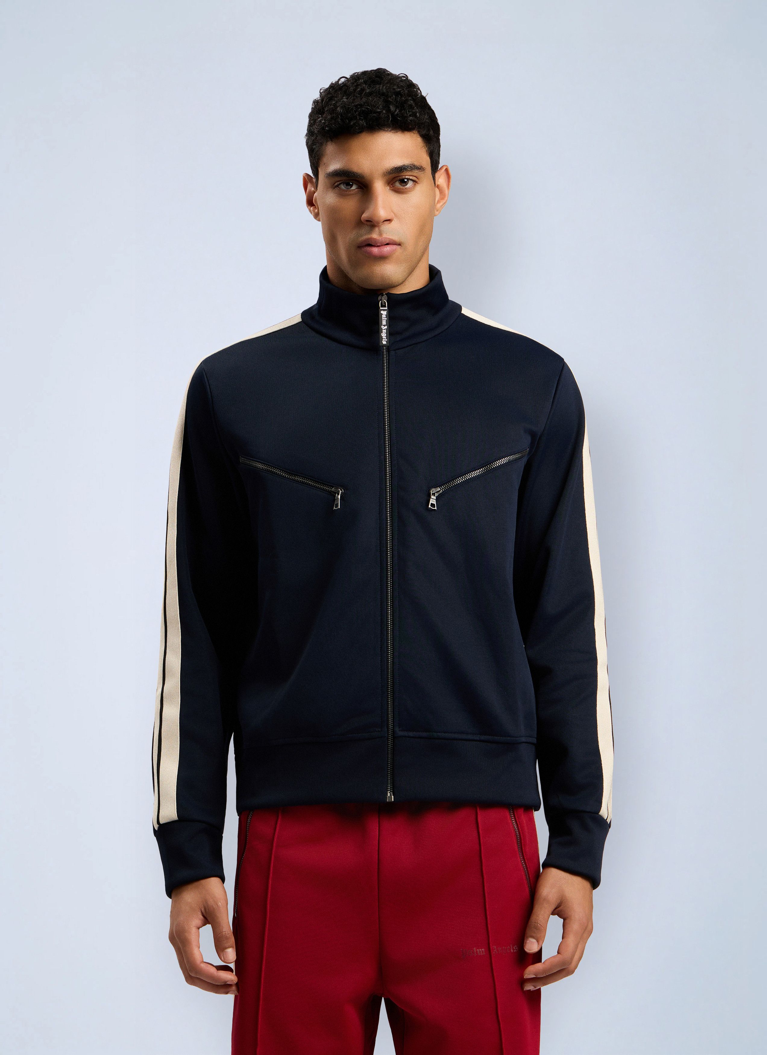 Curved Logo Zip-Up Track Jacket