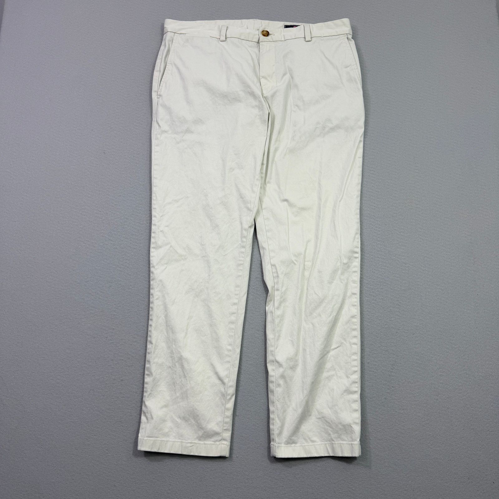 Vineyard Vines Vineyard vines Chino Pants Men's 35x30 Beige White Straight Size US 35 - 1 Thumbnail