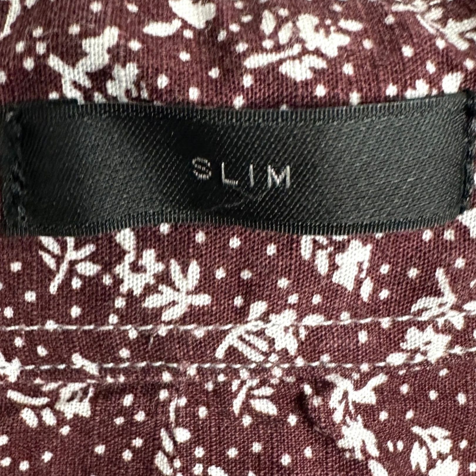 J.Crew J.CREW Shirt Mens XL Maroon Slim Fit Button-Down Micro Floral Casual Long Sleeve Size US XL / EU 56 / 4 - 5 Thumbnail