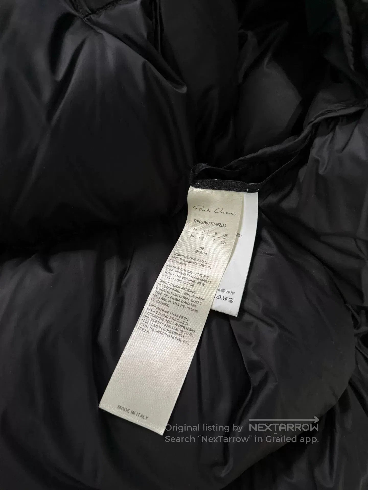 Rick Owens Rick Owens Women's Down Neck Warmer Coat. Size M / US 6-8 / IT 42-44 - 4 Thumbnail
