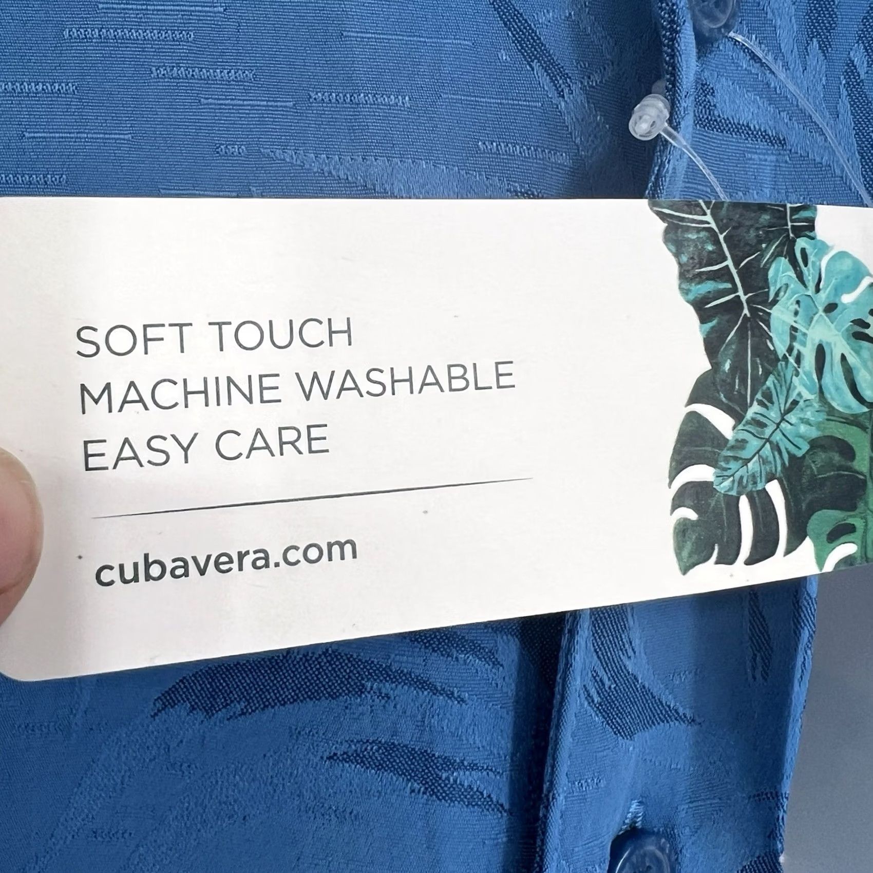 Cubavera Cubavera Floral and Leaf Jacquard Shirt Mens Large True Blue NWT Brand New! Size US L / EU 52-54 / 3 - 5 Thumbnail