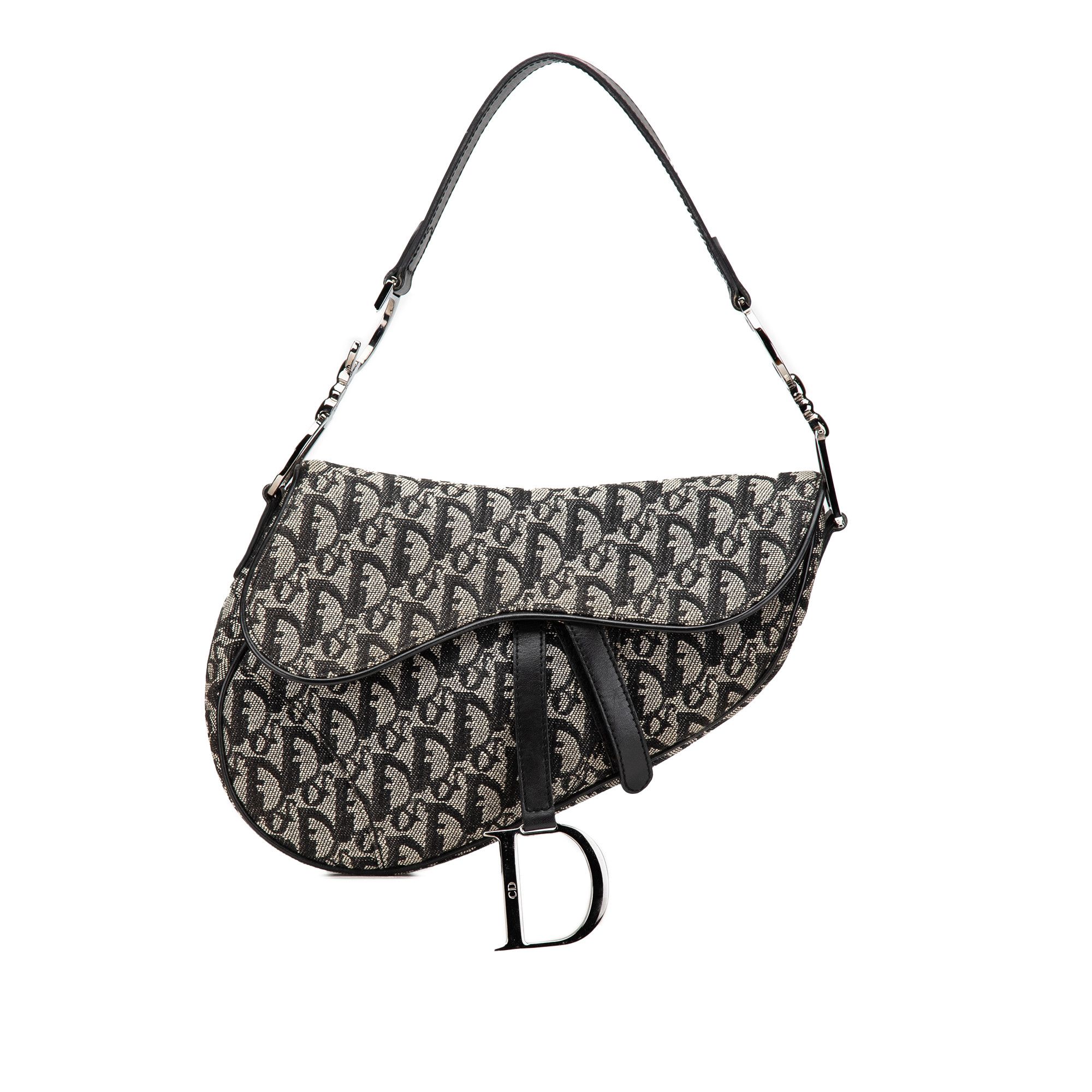 Dior Diorissimo Canvas Saddle Bag in Blue, Women's