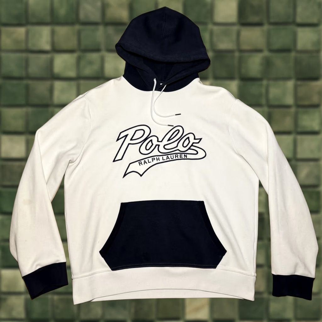 Ralph Lauren Polo Ralph Lauren Hoodie White Navy Double-Knit Jacquard Hoodies Mens Large Size US L / EU 52-54 / 3 - 1 Thumbnail