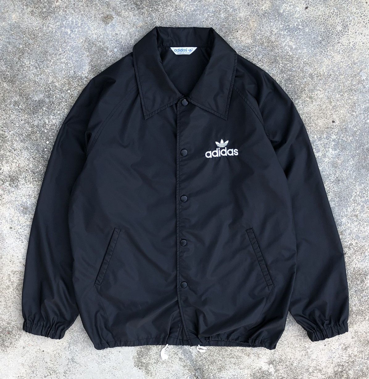 Adidas VTG Adidas 80s Descente License Trefoil Black Coach Jacket Size US M / EU 48-50 / 2 - 5 Thumbnail