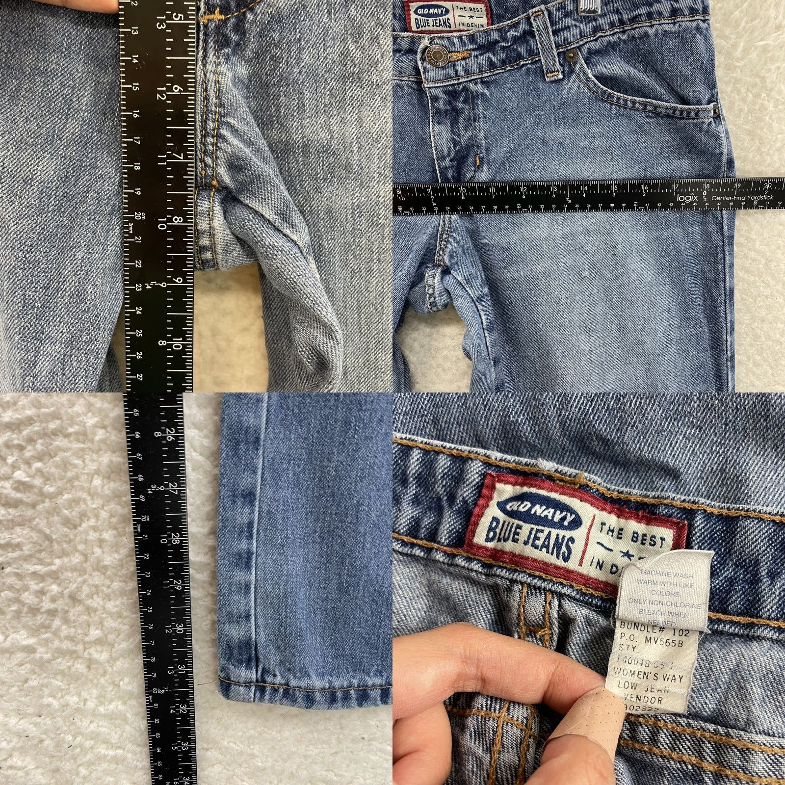 Old Navy Y2K Vintage Old Navy Jeans 12 Denim Blue Low Rise Bootcut Flare Pocketless Jeans Womens 12 30 Regular Inseam 32 Size 34" / US 12 / IT 48 - 8 Thumbnail