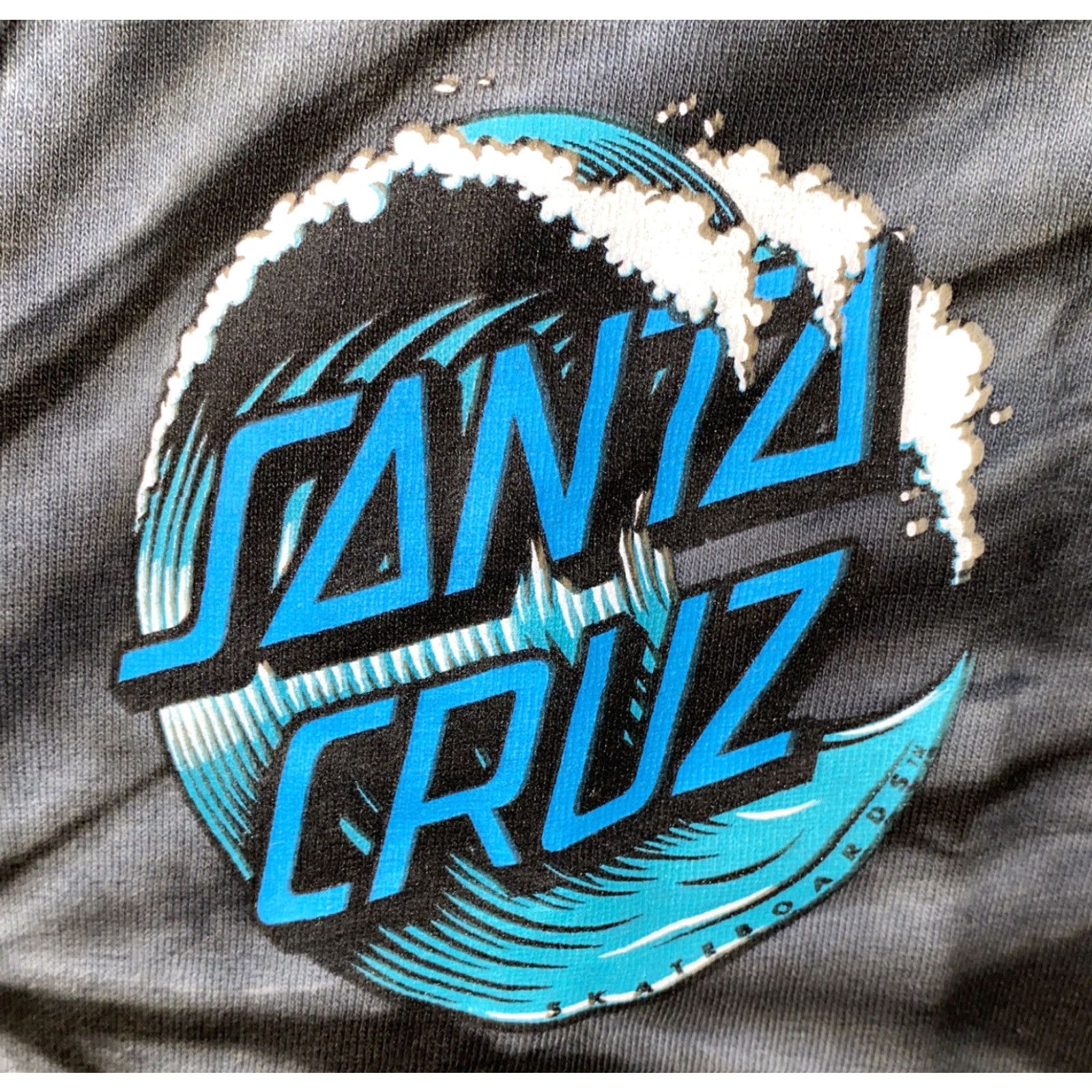 Vintage Santa Cruz Mens Gray Short Sleeve Tye Dye Style T-Shirt Size S 17.5 In Armpit Size US S / EU 44-46 / 1 - 3 Thumbnail