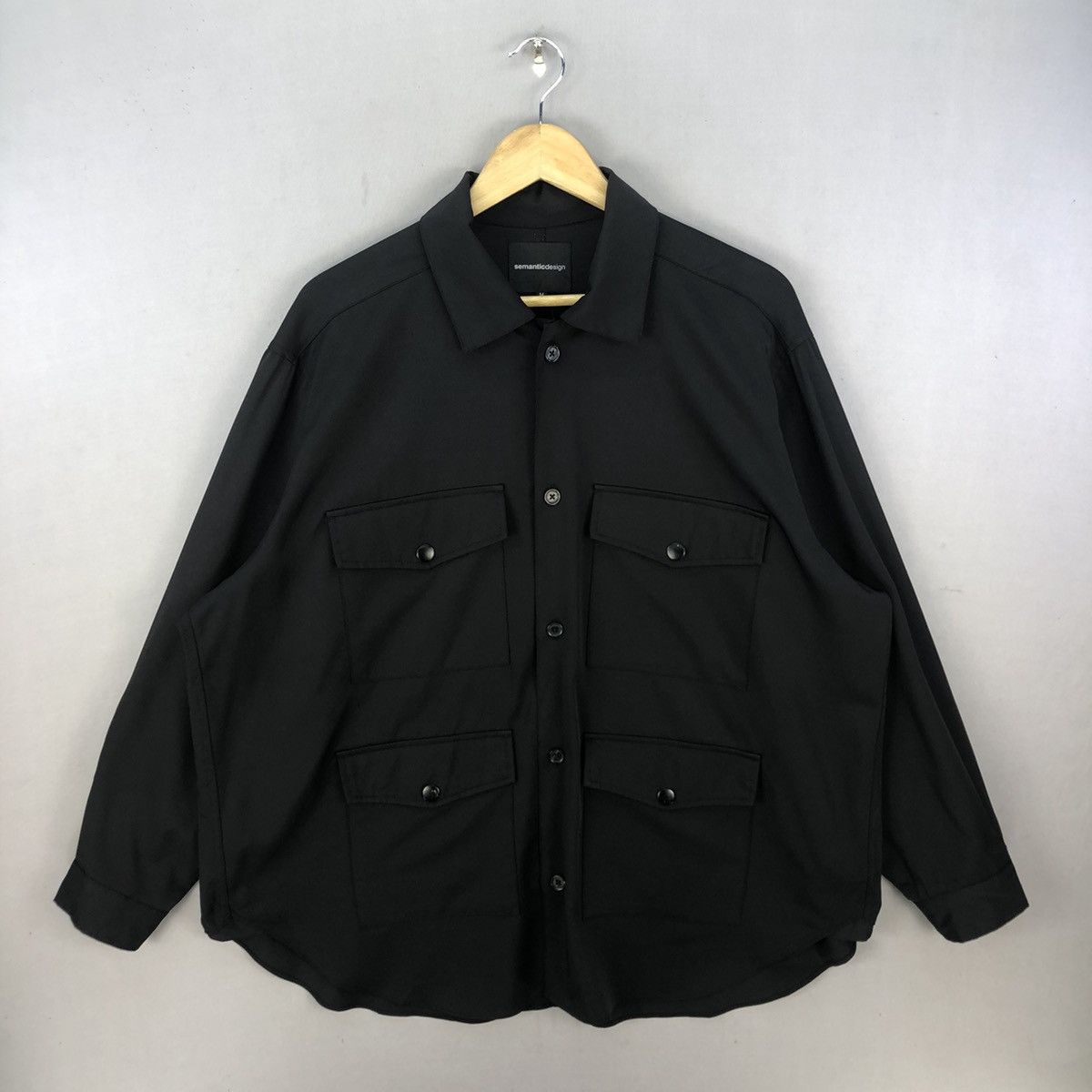 semanticdesign Semanticdesign Cargo Shirt Yohji Style Button Up - Baggy Fit Size US M / EU 48-50 / 2 - 1 Thumbnail
