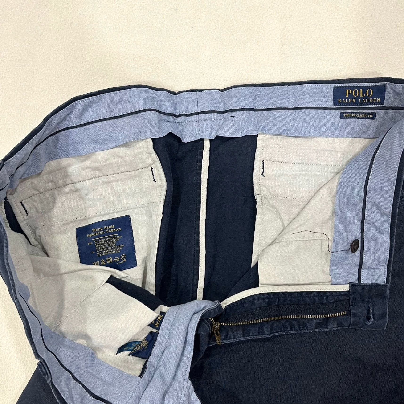 Polo Ralph Lauren Polo Ralph Lauren Classic Chino Pants Men’s 38x30 Straight Navy Blue Even standards Stretch Cotton Blend Functional Easy Care Slim? Wait Size US M / EU 48-50 / 2 - 4 Thumbnail