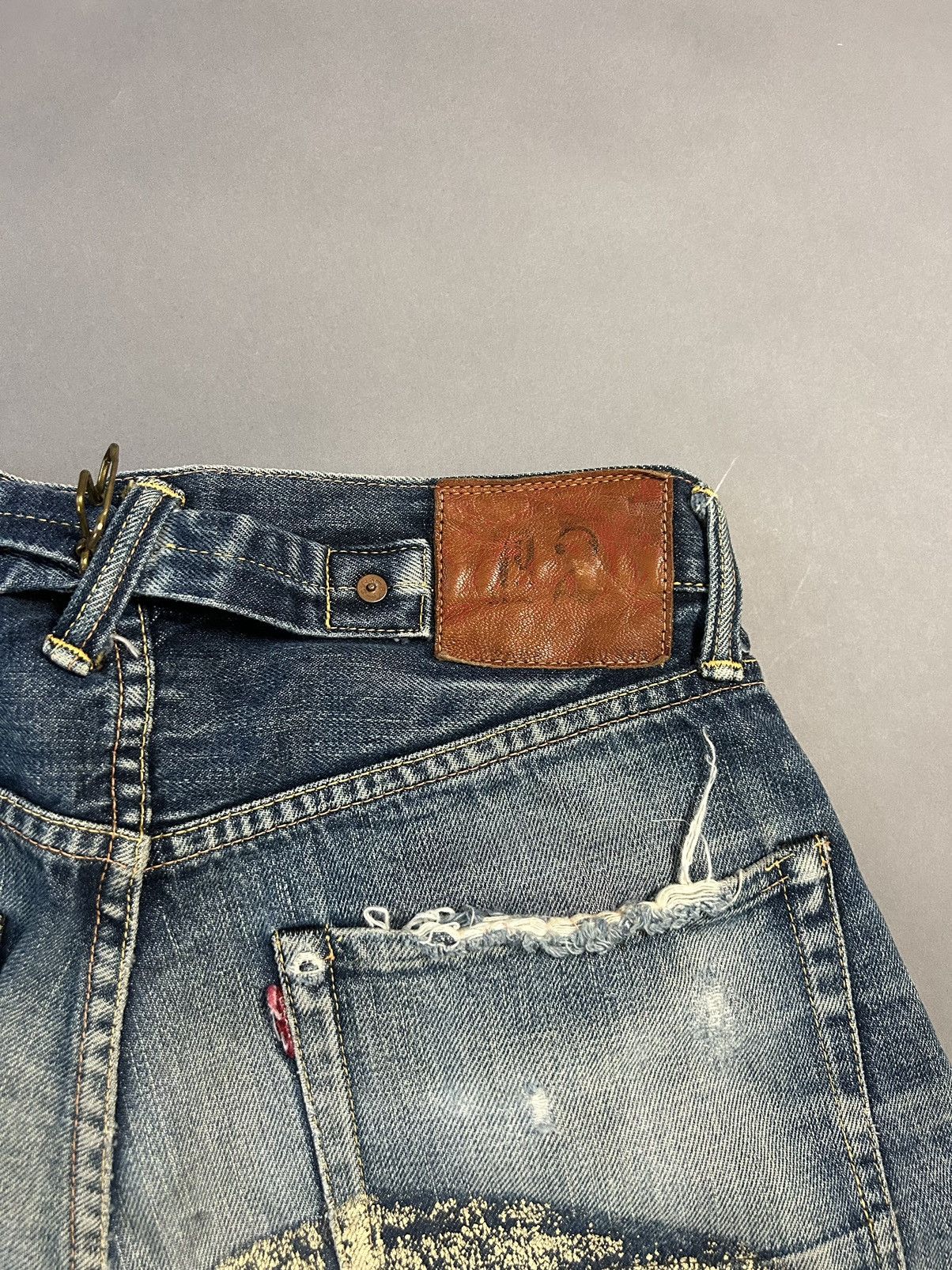 Evisu Evisu jeans white daicock big logo blue selvedge denim Size US 30 / EU 46 - 3 Thumbnail