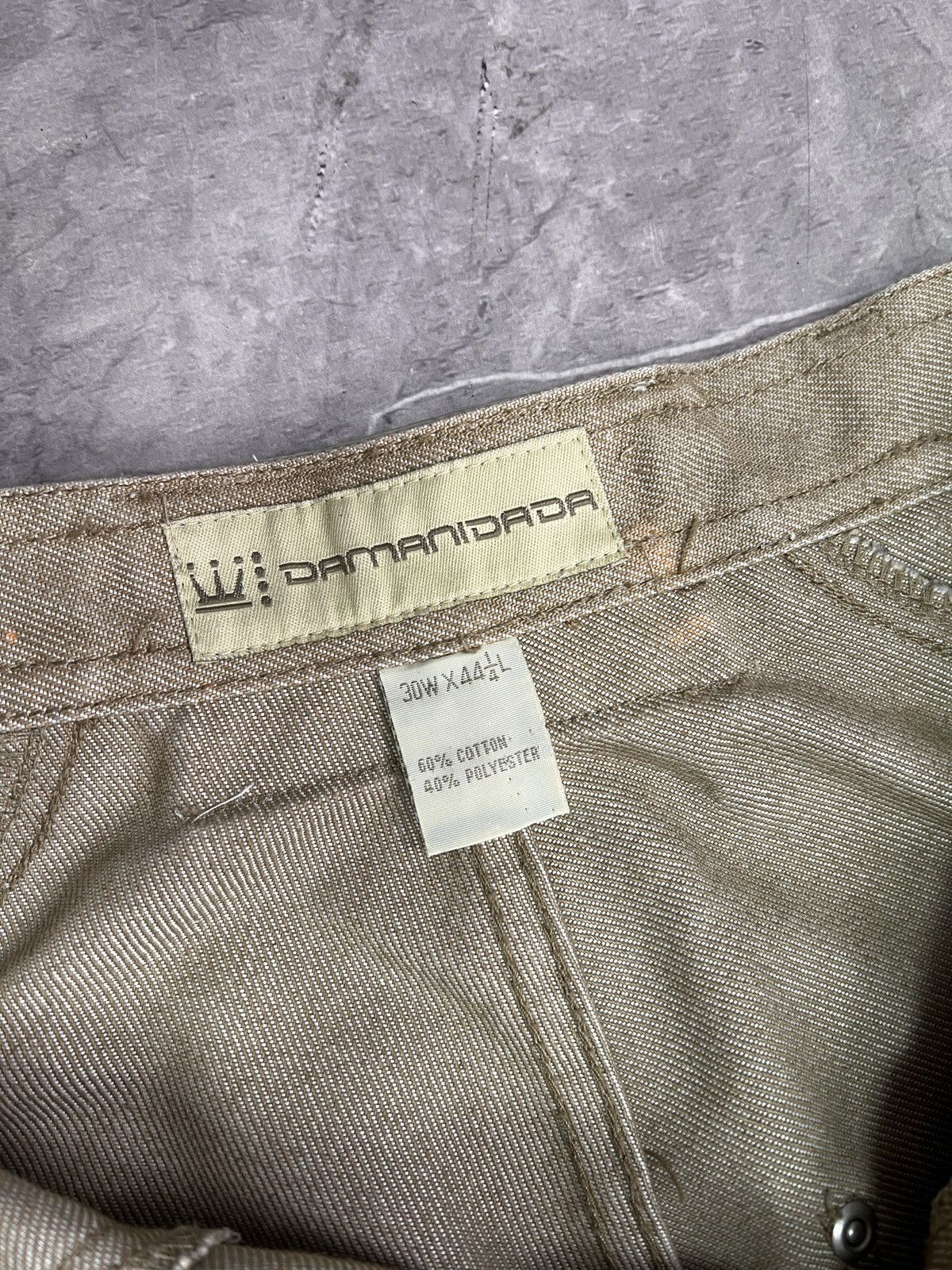 Damani Dada Damani Dada Beige rap baggy Pants JNCO carpenter Y2K Jeans Size US 30 / EU 46 - 7 Thumbnail