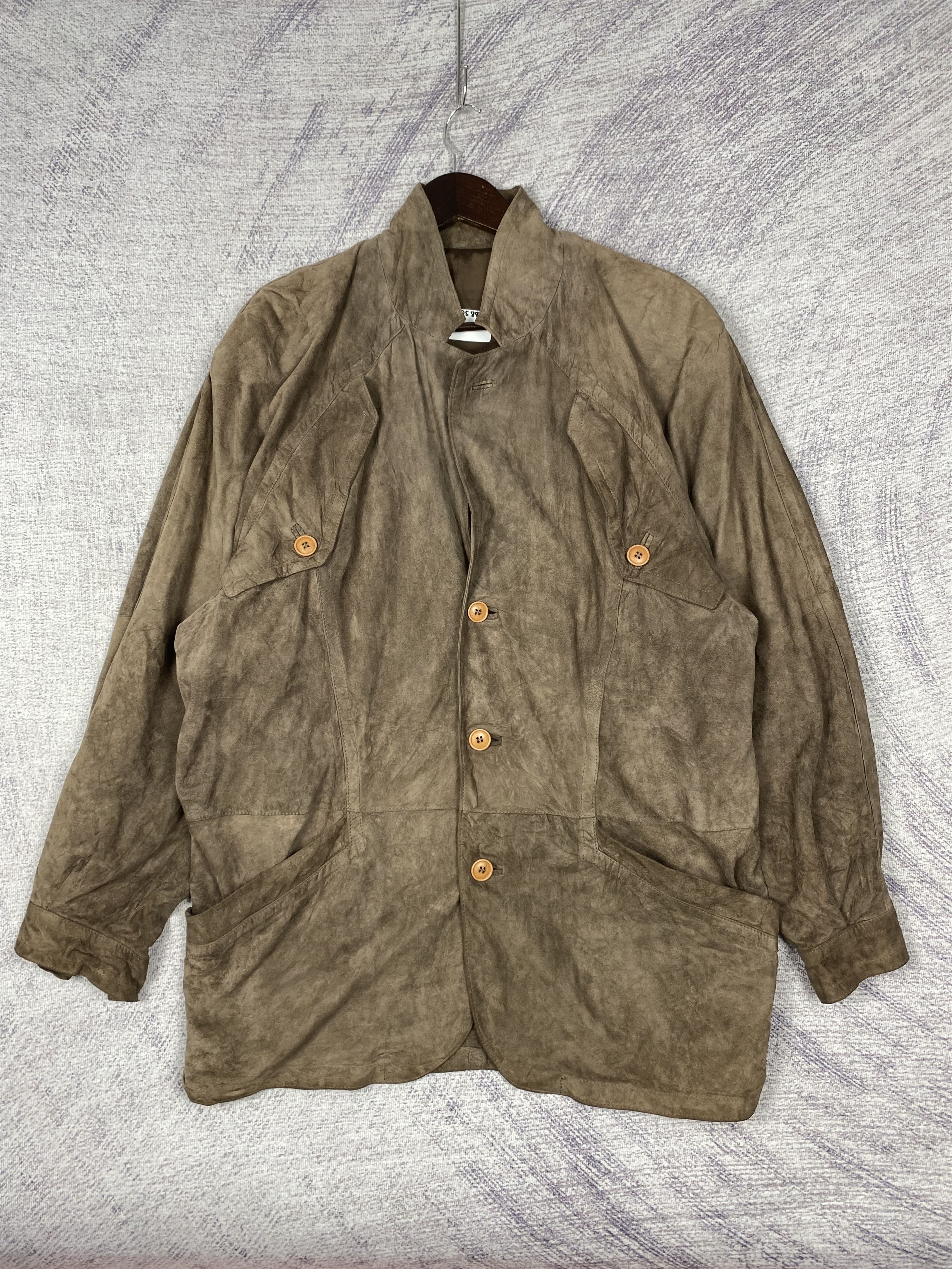 Vintage Vintage Italian Multi Pocket Button Up Plain Canvas Jacket Size US S / EU 44-46 / 1 - 1 Thumbnail