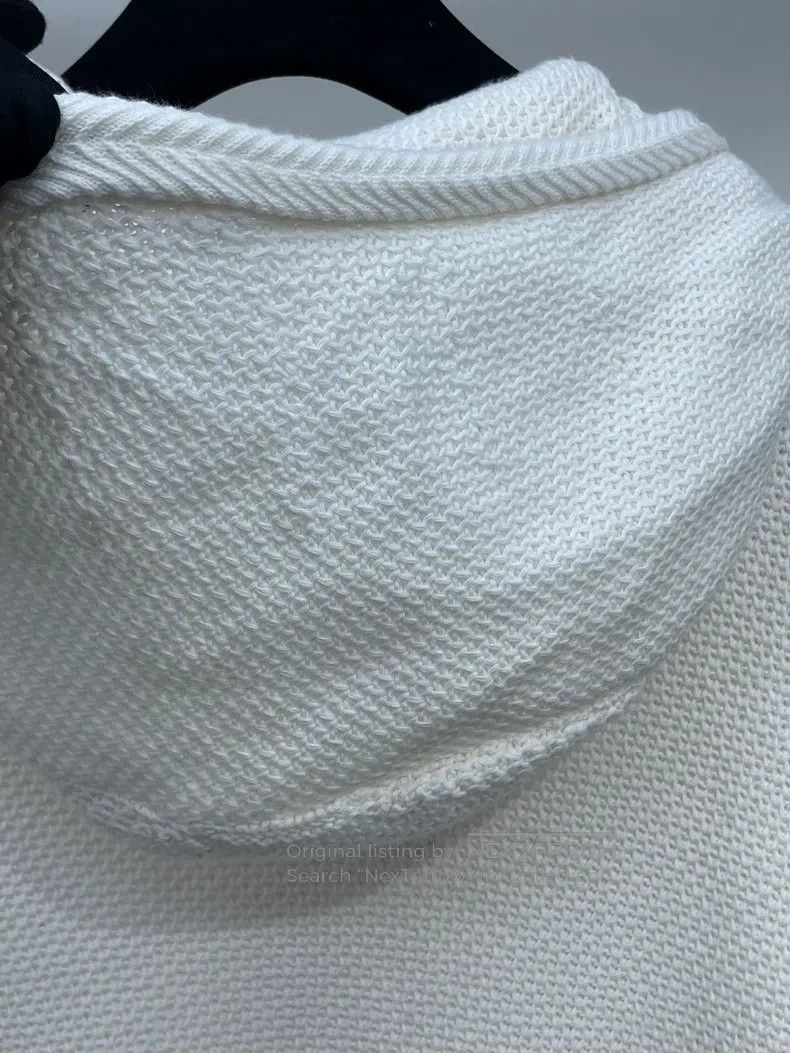 Loro Piana Loro Piana Cream hooded zipper knit top Size S / US 4 / IT 40 - 4 Thumbnail