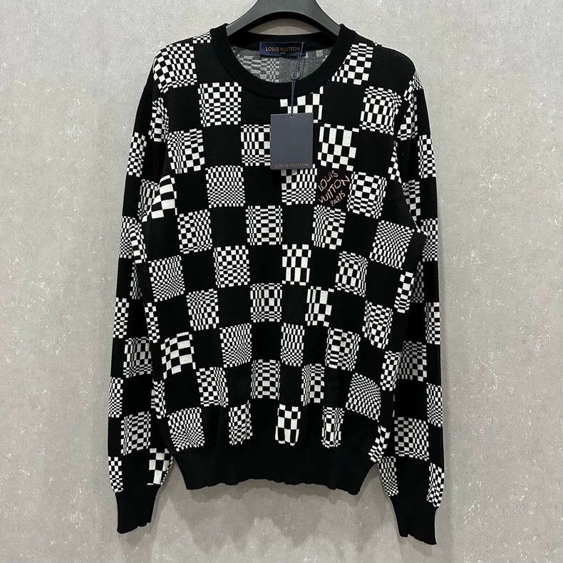 Louis Vuitton Louis Vuitton Checkerboard Logo Sweater - dmc Size US L / EU 52-54 / 3 - 1 Thumbnail