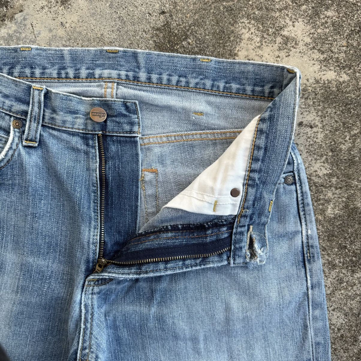 Japanese Brand VINTAGE WRANGLER FADED DISTRESSED JEAN DENIM PANTS Size US 30 / EU 46 - 7 Thumbnail