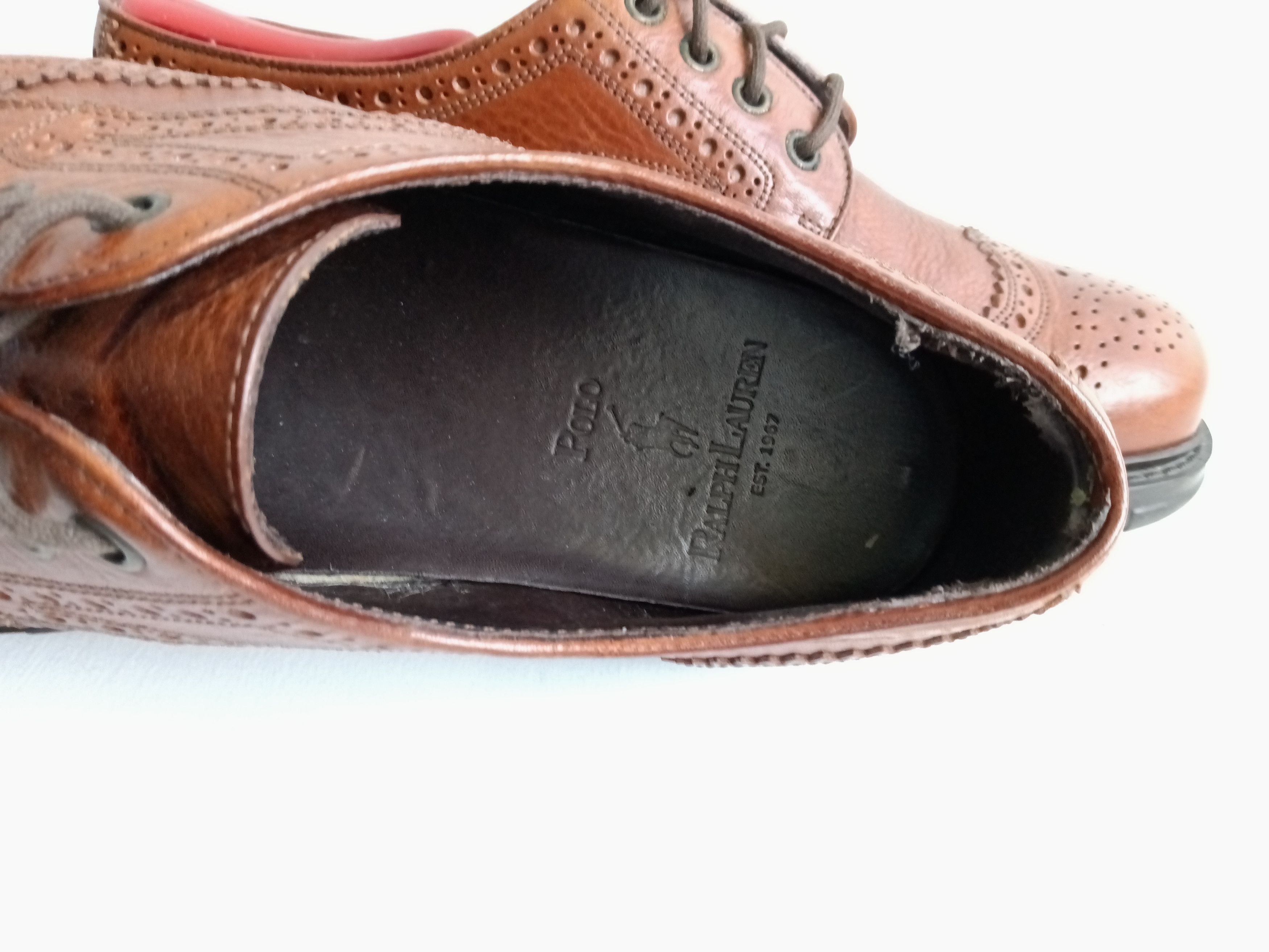 Polo Ralph Lauren Polo Ralph Lauren Wingtip Oxford Shoes Size US 10 / EU 43 - 8 Thumbnail