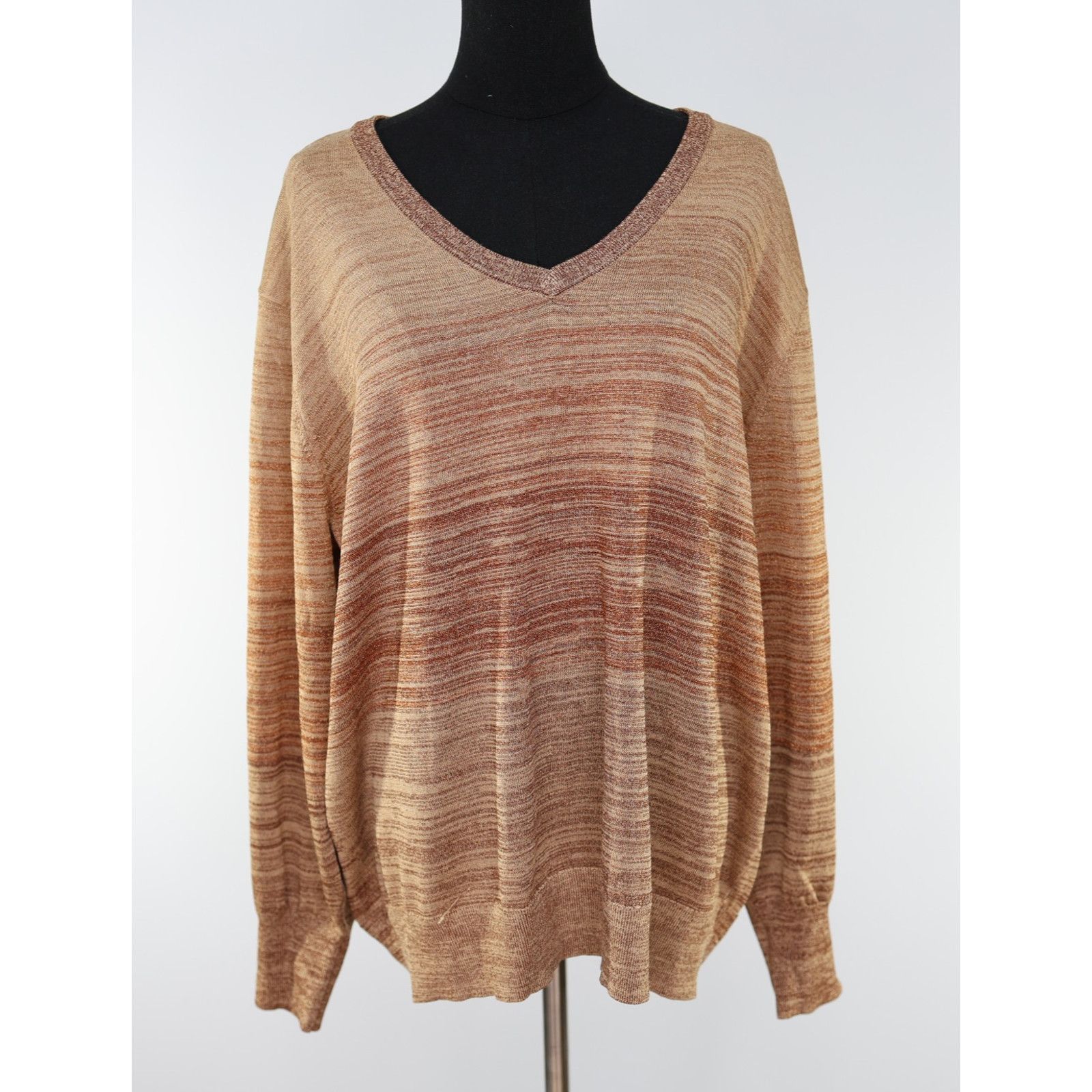 Chicos NWT CHICO'S Pleat Sleeve V-Neck Pullover Sweater Size 3 / XL Size XL / US 12-14 / IT 48-50 - 2 Thumbnail