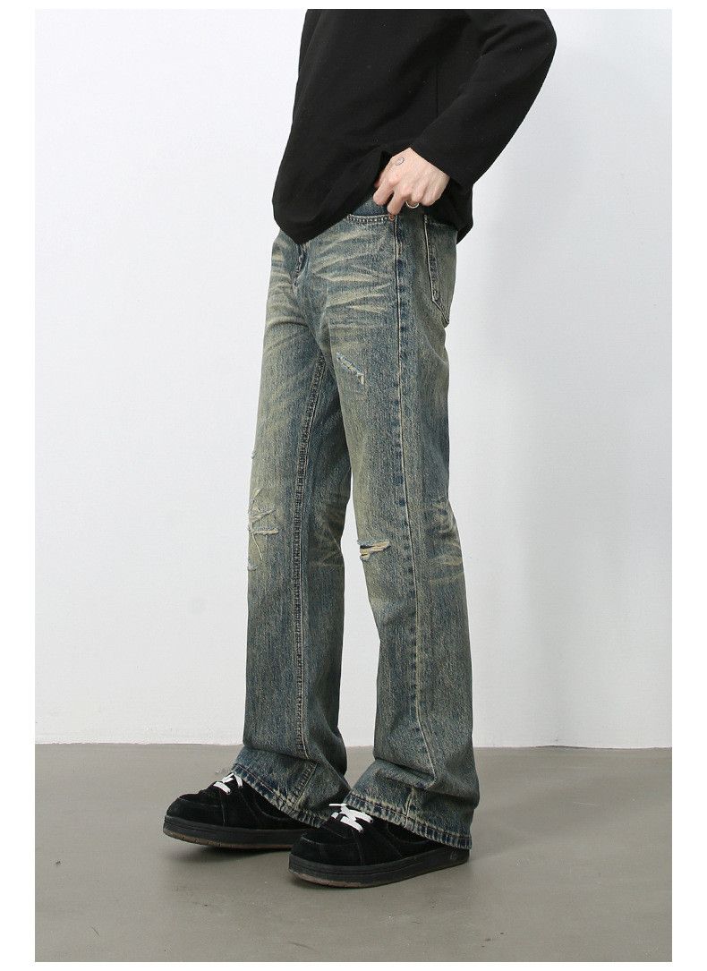 Japanese Brand × Jean American washed vintage loose ripped bootcut jeans Size US 32 / EU 48 - 6 Thumbnail