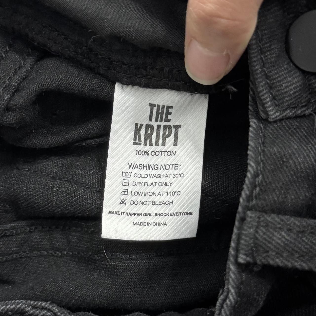 THE KRIPT THE KRIPT Pixely Cargo Jeans Black Size 26" / US 2 / IT 38 - 5 Thumbnail