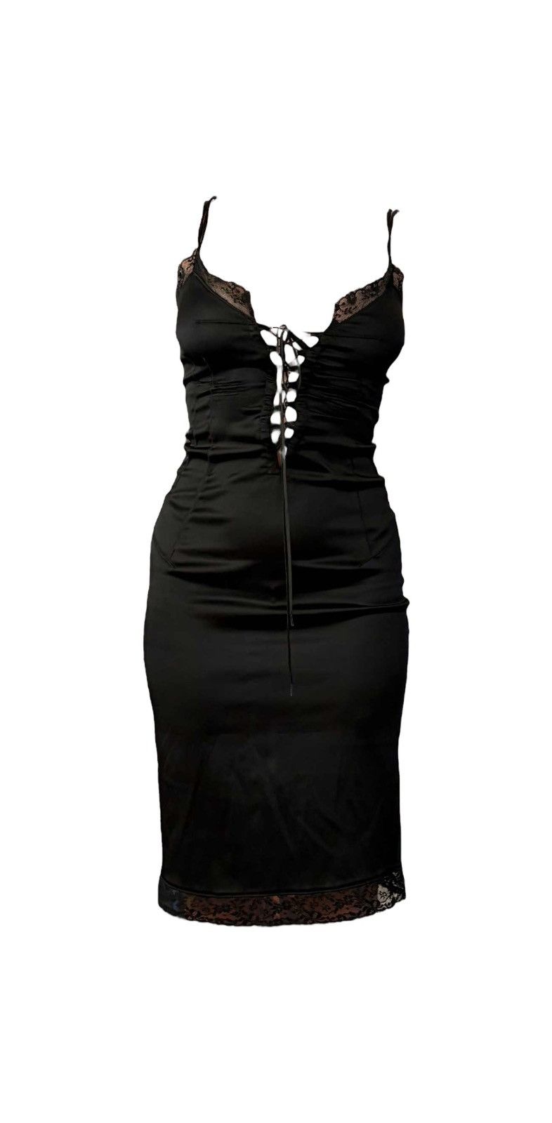 Dolce & Gabbana 2001 Dolce & Gabbana Black Corset Lace Up Bra Dress |  Grailed