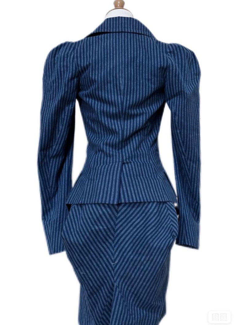 Vivienne Westwood vivienne westwood Dark blue striped main line suit Size XS / US 0-2 / IT 36-38 - 3 Thumbnail